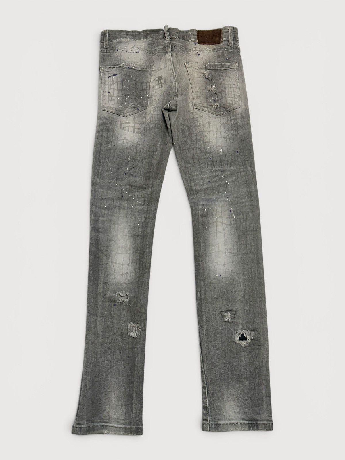 Dsquared2 FW2016 Distressed Croc Washed Denim Size US 30 / EU 46 - 2 Thumbnail