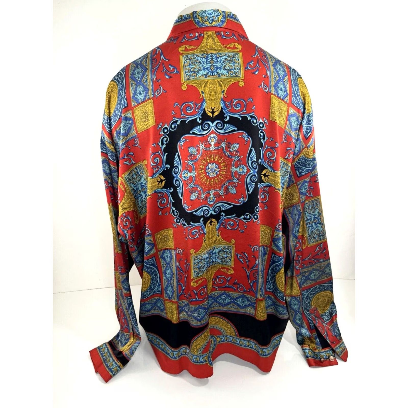 Vintage CREME DE SILK - SILK - BAROQUE Paisley Mens 2XL Shirt Size US XXL / EU 58 / 5 - 6 Thumbnail