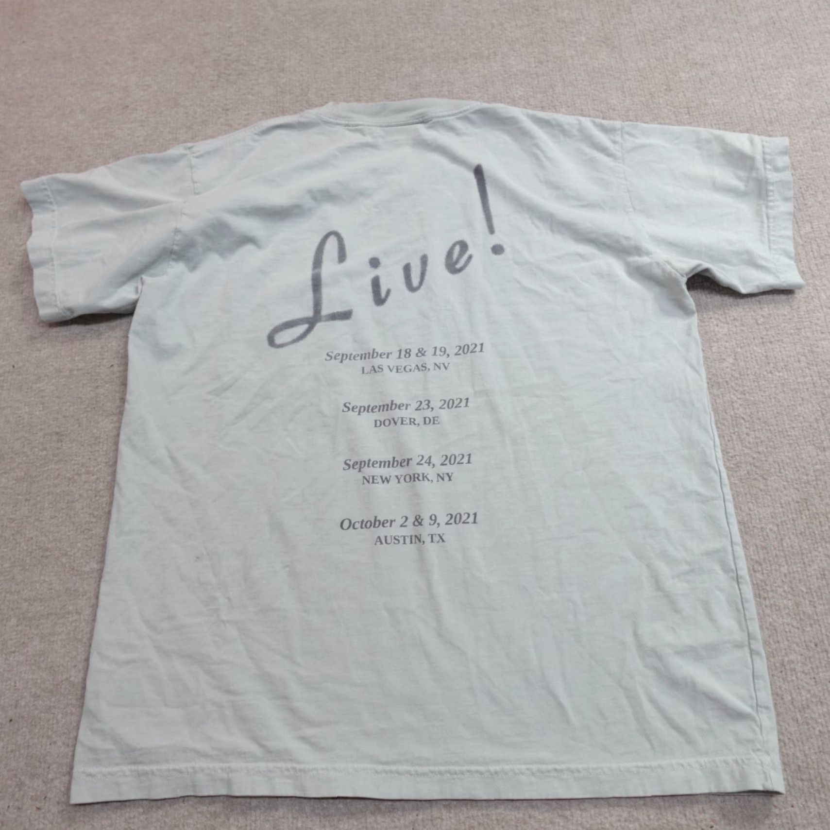 Doublet Billie Eilish Shirt Small Gray Double 2021 Tour Live Official Shirt Men Regular Short Sleeve Crew Neck Cotton Graphic Print T-Shirt Size US S / EU 44-46 / 1 - 2 Thumbnail