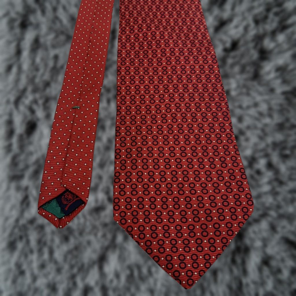 Tommy Hilfiger VINTAGE Tommy Hilfiger Tie Silk Necktie Red Mens Silk Tie Size ONE SIZE - 1 Thumbnail