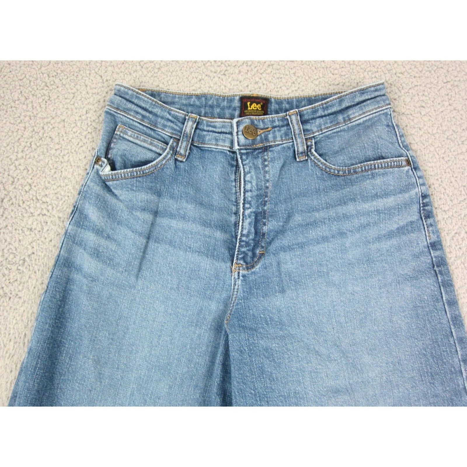 Lee LEE Jeans Womens 6 Medium Blue Denim Legendary Wide Leg Low Rise Baggy Loose Shirt Size 28" / US 6 / IT 42 - 2 Thumbnail