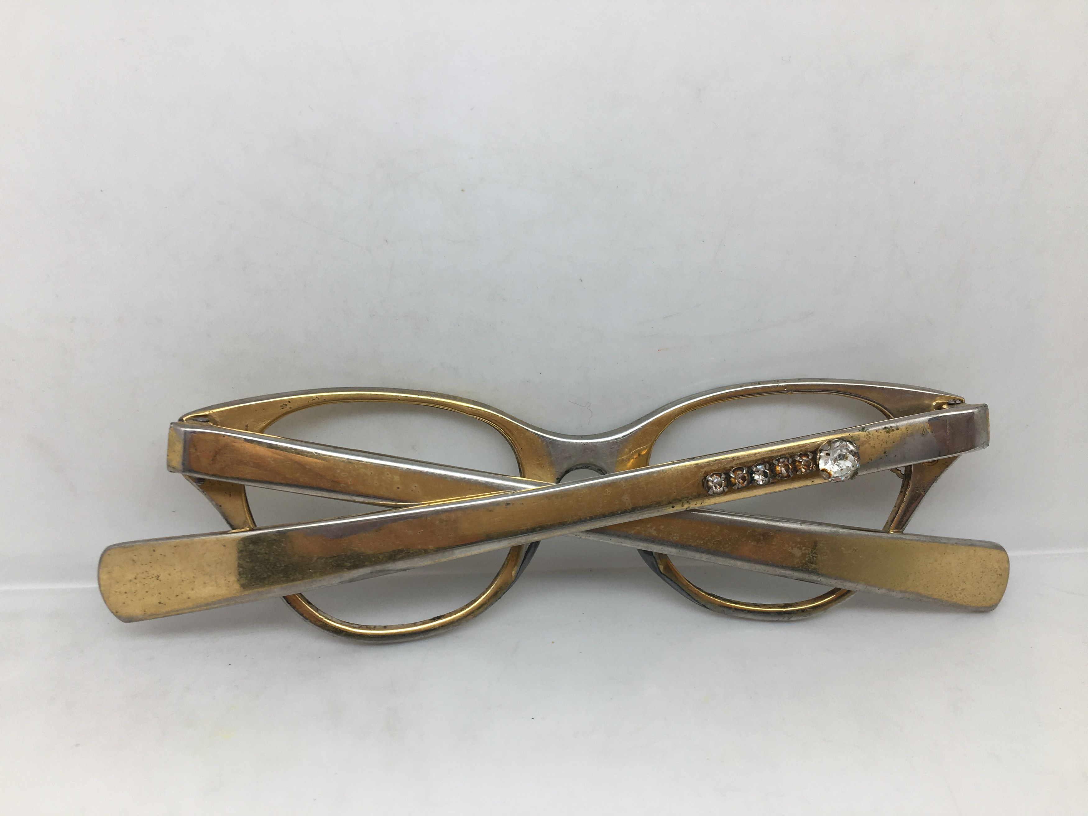 Vintage Vintage 50s TURA Woman Aluminum Gold Cateye Eyeglasses Size ONE SIZE - 8 Thumbnail
