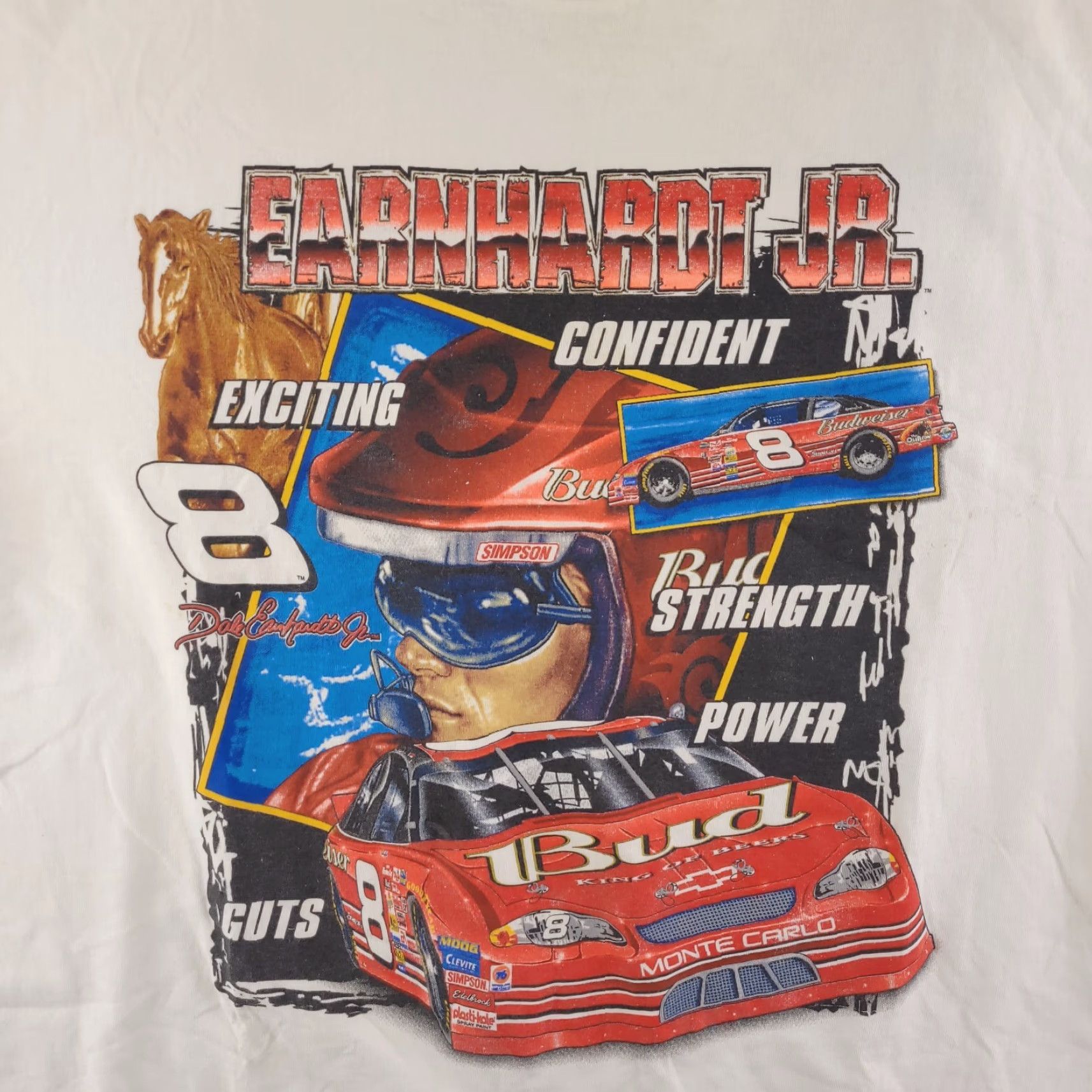 Chase Authentics Chase Authentics Shirt Mens Large White Graphic Earnhardt Jr Dale Crew Double Size US L / EU 52-54 / 3 - 3 Thumbnail