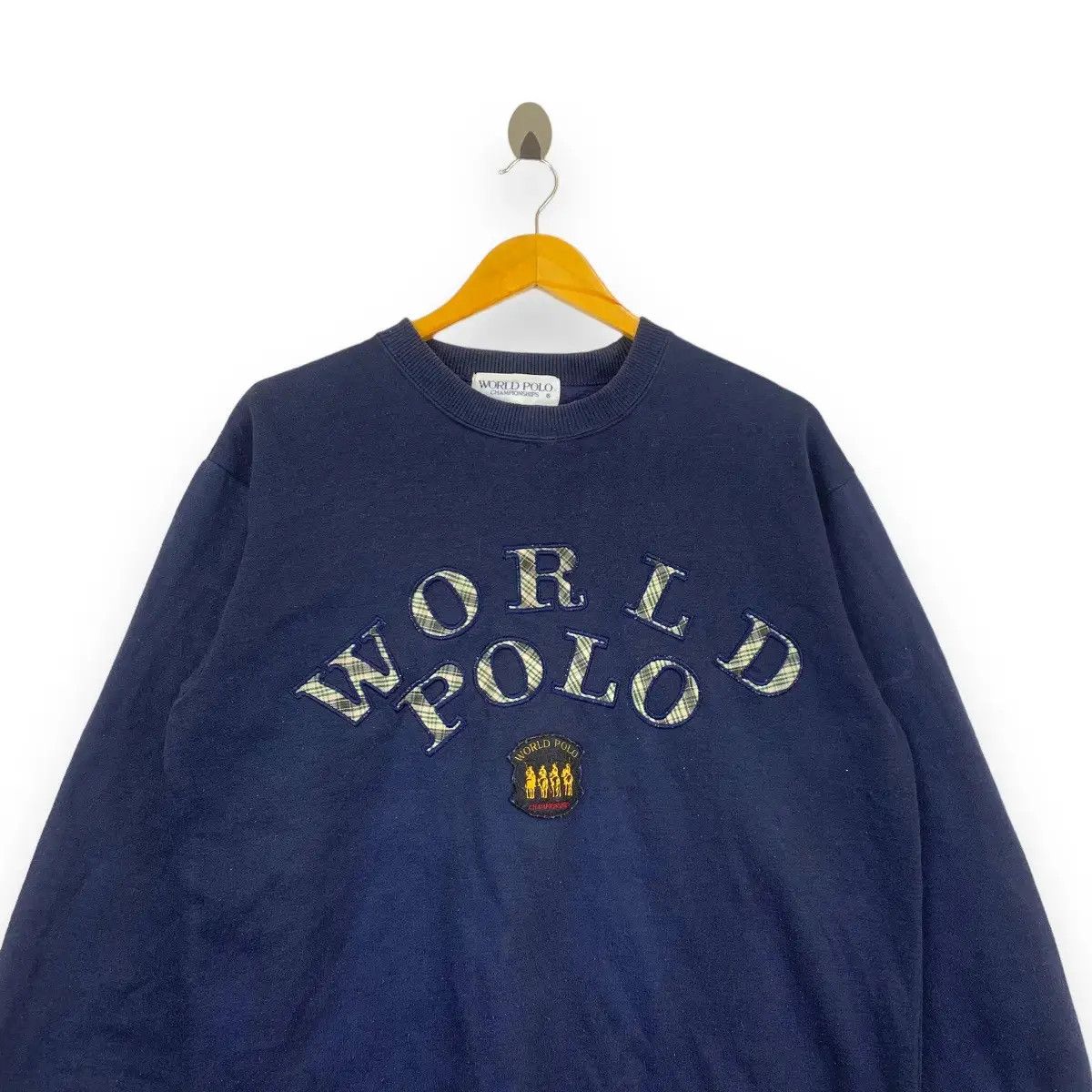 Vintage Vtg WORLD POLO CHAMPIONSHIP Embossed Sweatshirt Size XL / US 12-14 / IT 48-50 - 2 Thumbnail