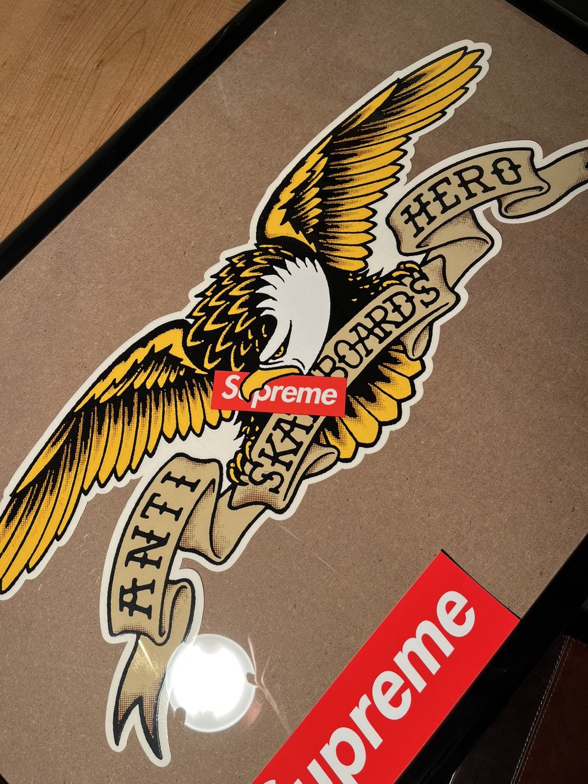 Antihero × Supreme Supreme Anti Hero Supr Sticker SS14 Large | Grailed