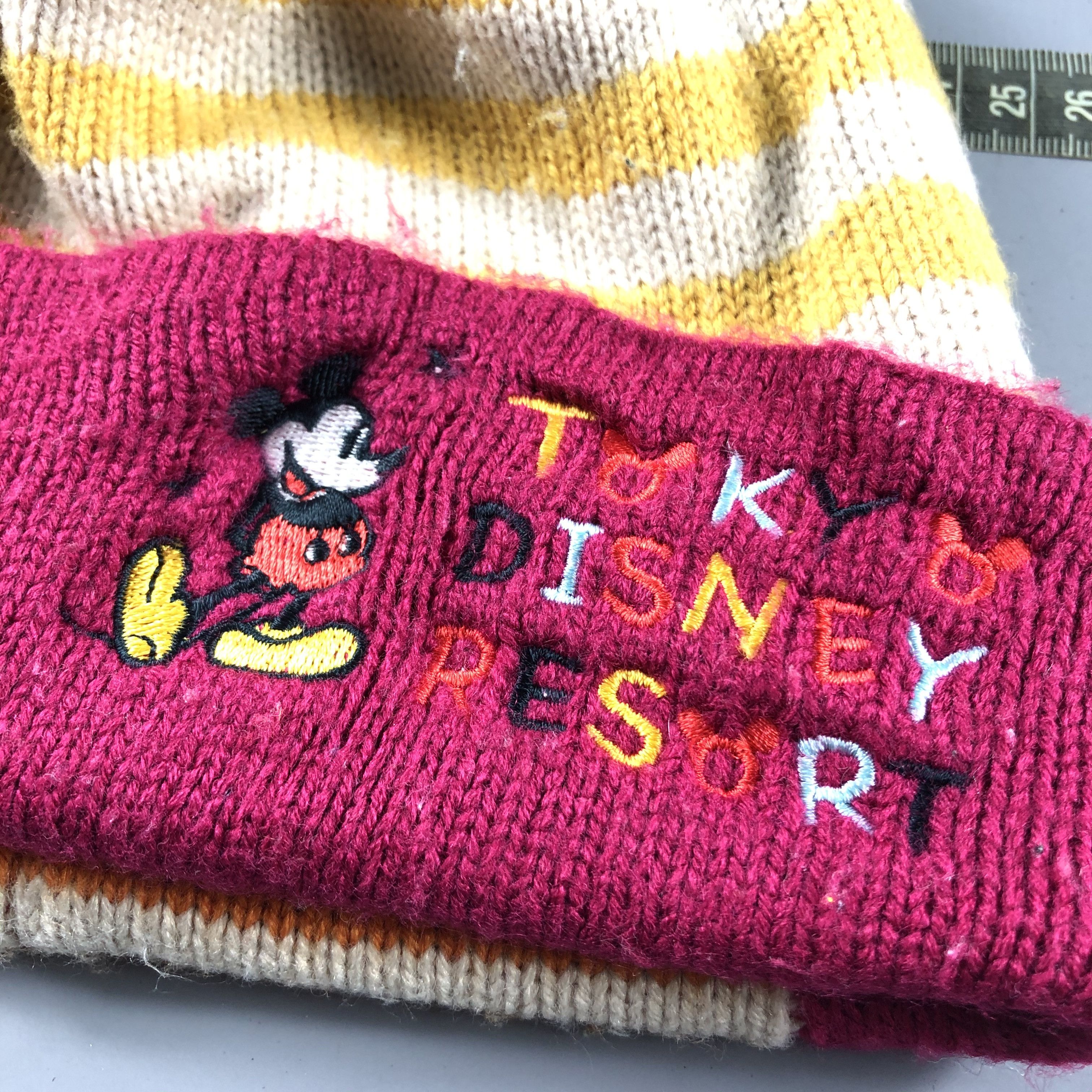 Disney × Mickey Mouse × Vintage Mickey Mouse Tokyo Disney Beanie Snow Hat Snow Cap -D547 Size ONE SIZE - 4 Thumbnail