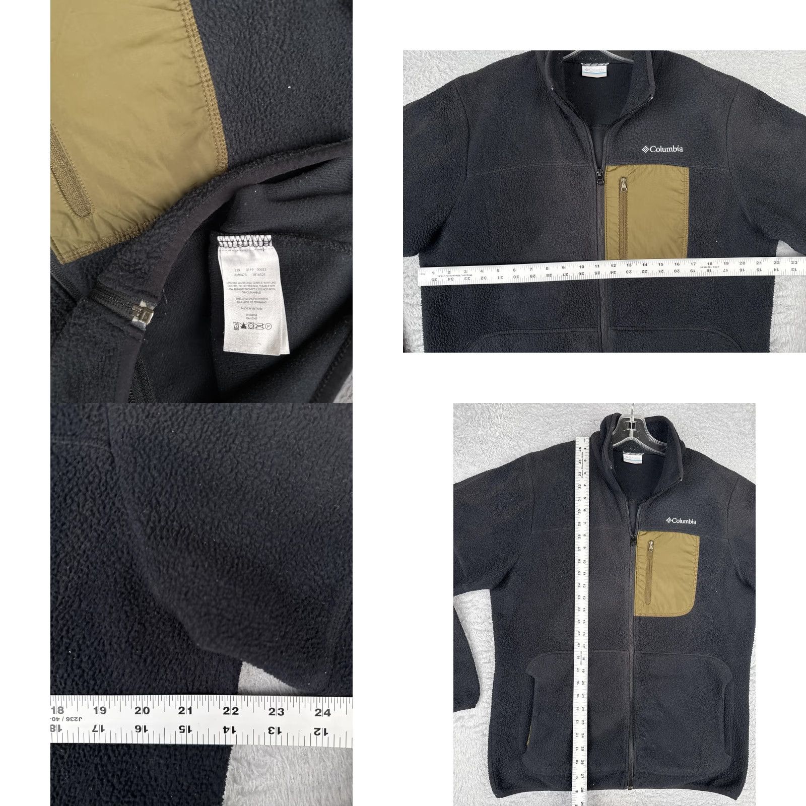 Vintage Columbia Fleece Jacket Mens Medium Black Zip Chest Pocket Outdoor Hiking AM0478 Size US M / EU 48-50 / 2 - 8 Thumbnail