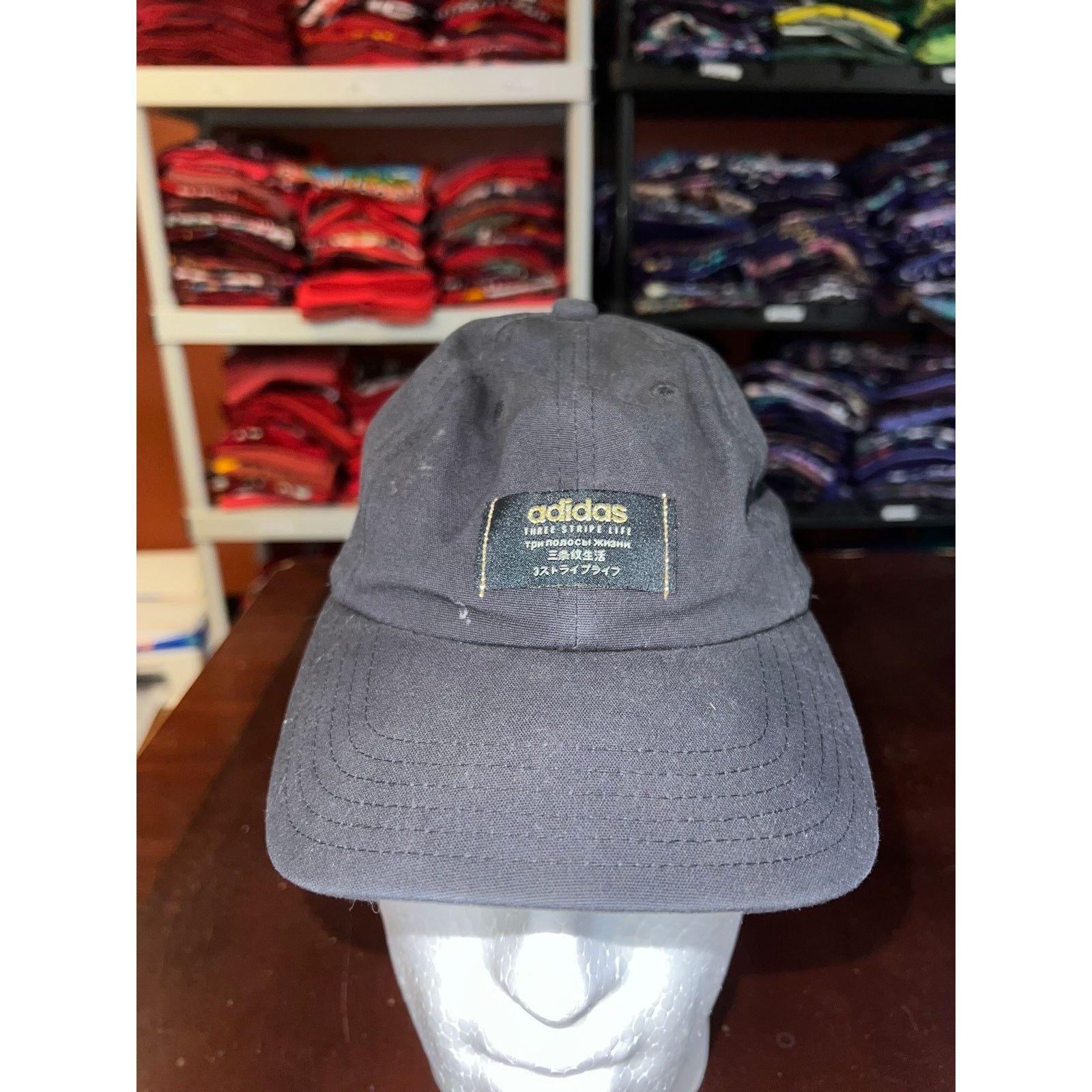 Vintage Womens Adidas Hat Impulse Cap Black Gold Lurex Women Cap OS Size ONE SIZE - 1 Thumbnail