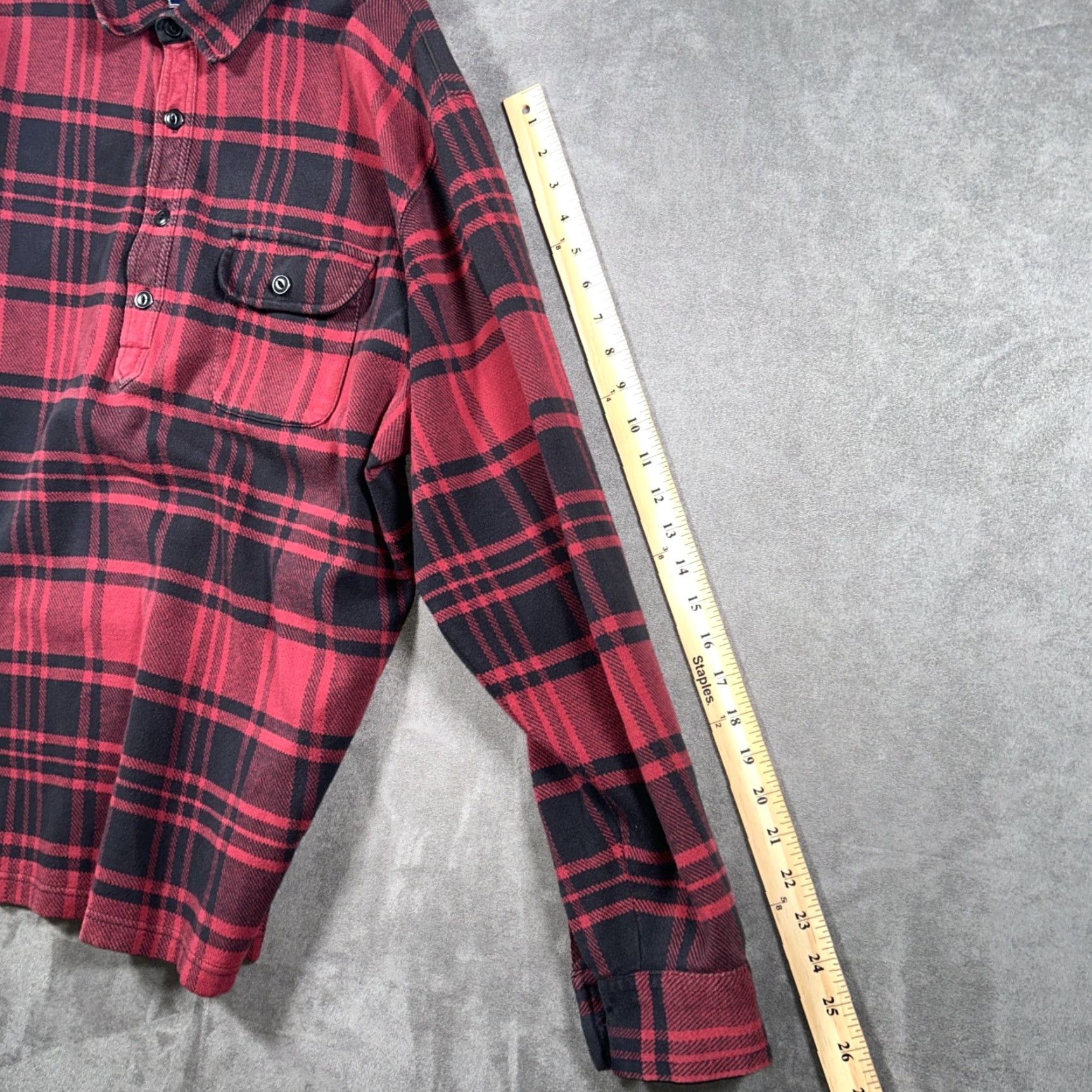 Ralph Lauren Ralph Lauren Polo Sport Flannel Shirt Mens XL Red Plaid 1/4 Button Up Size US XL / EU 56 / 4 - 7 Thumbnail