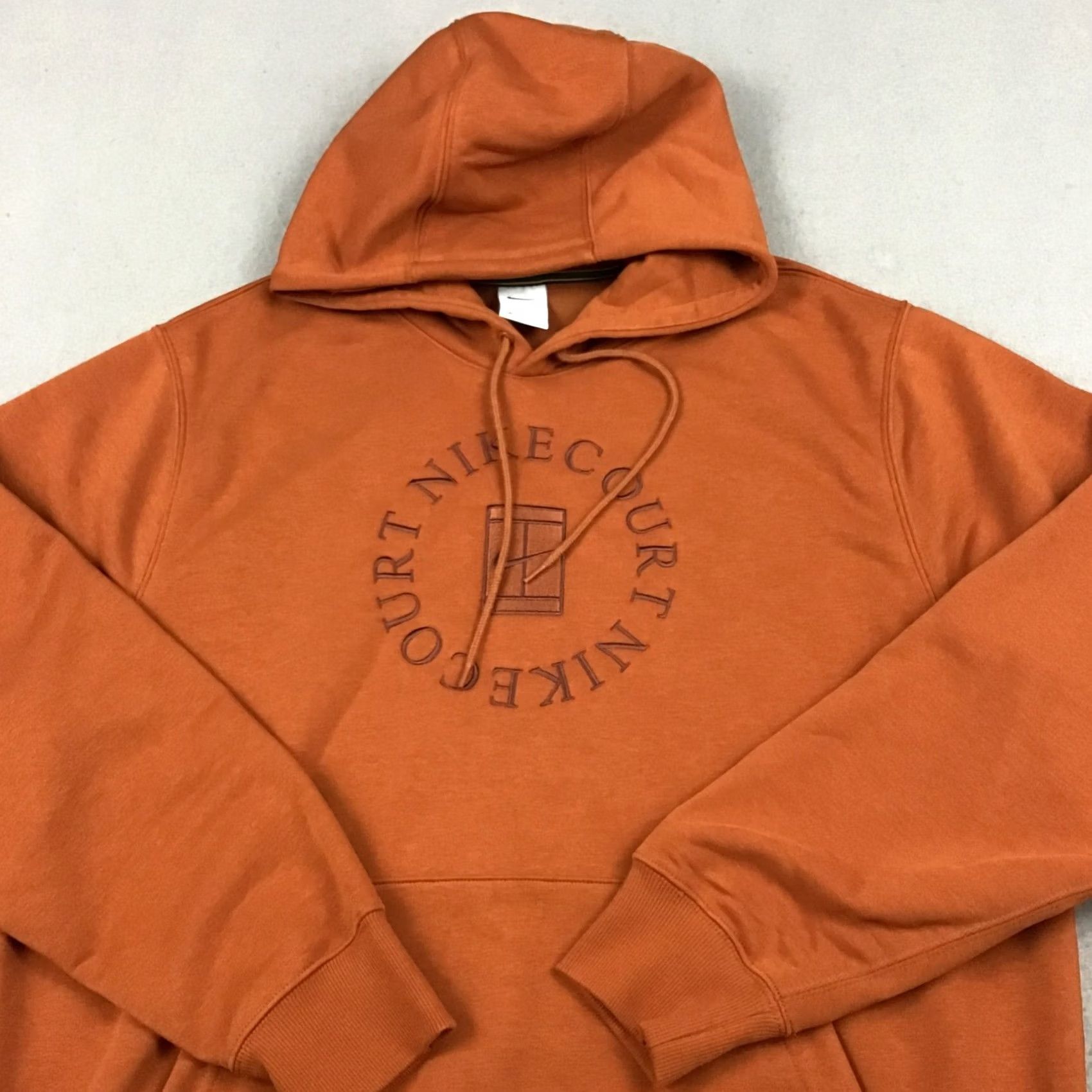 Nike Nike Hoodie Men Large Rust Orange Court Heritage French Terry Tennis Pullover Size US L / EU 52-54 / 3 - 2 Thumbnail