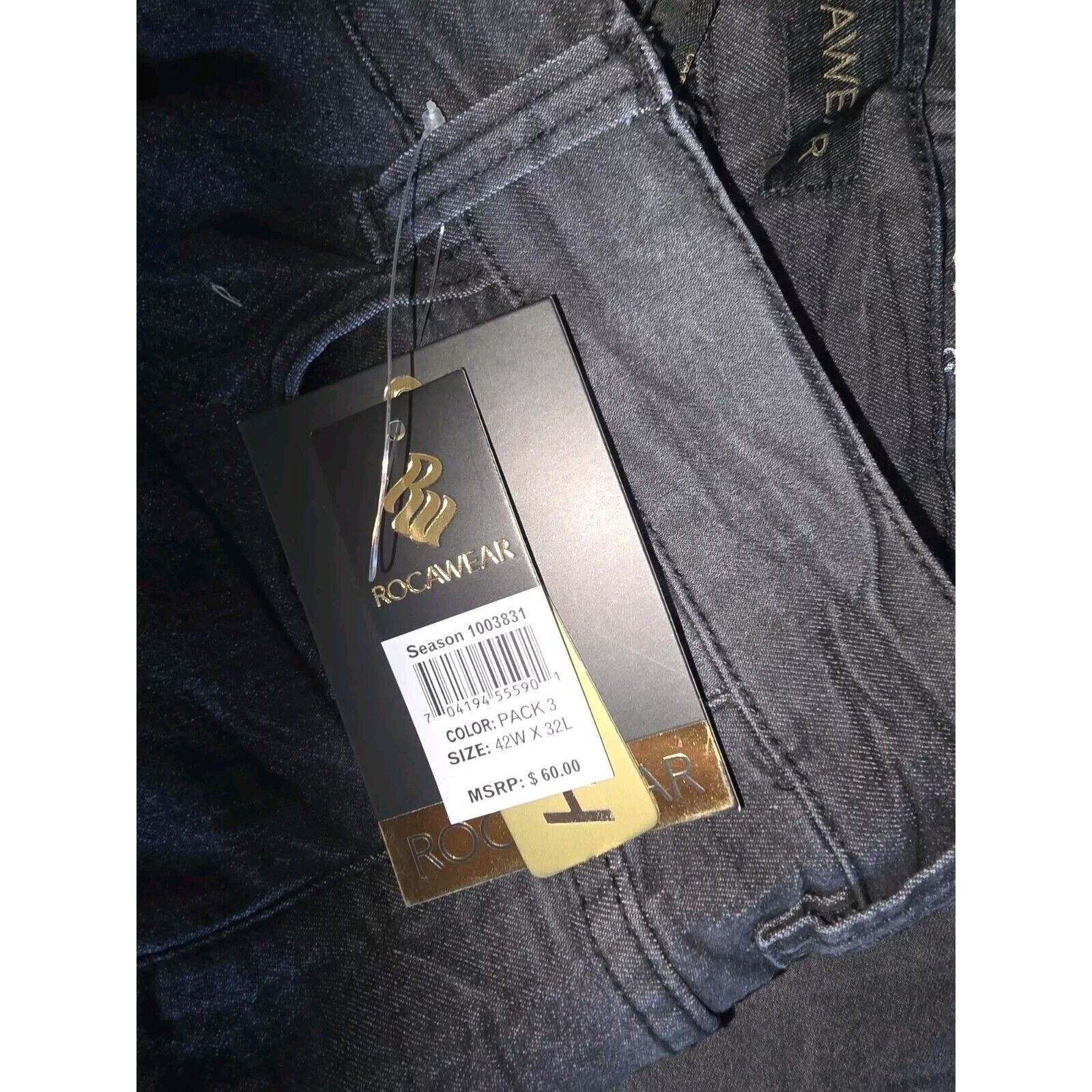 Rocawear Rocawear Black Jeans Mens 42x32 Straight Fit Faded Look NWT Size US 42 / EU 58 - 7 Thumbnail