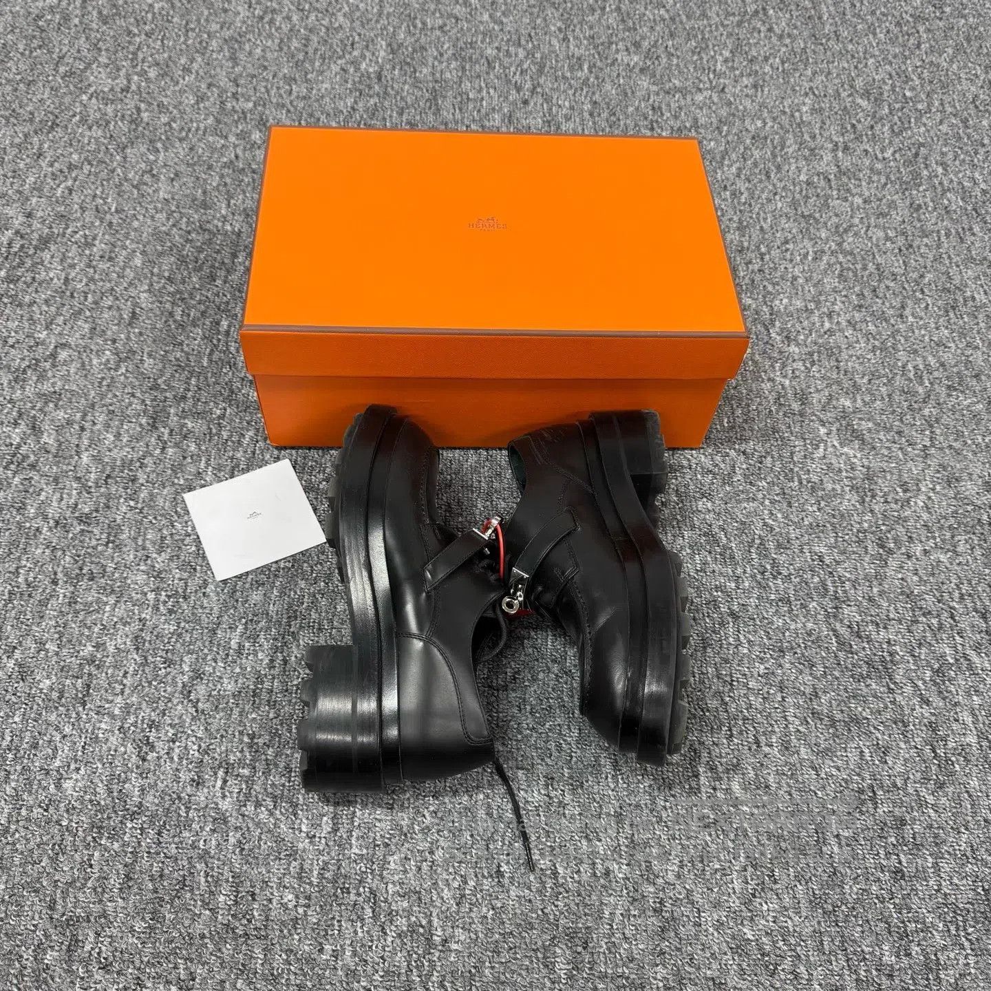 Hermes Hermes Kelly silver buckle; calf leather; Loafers| Size US 6 / IT 36 - 4 Thumbnail