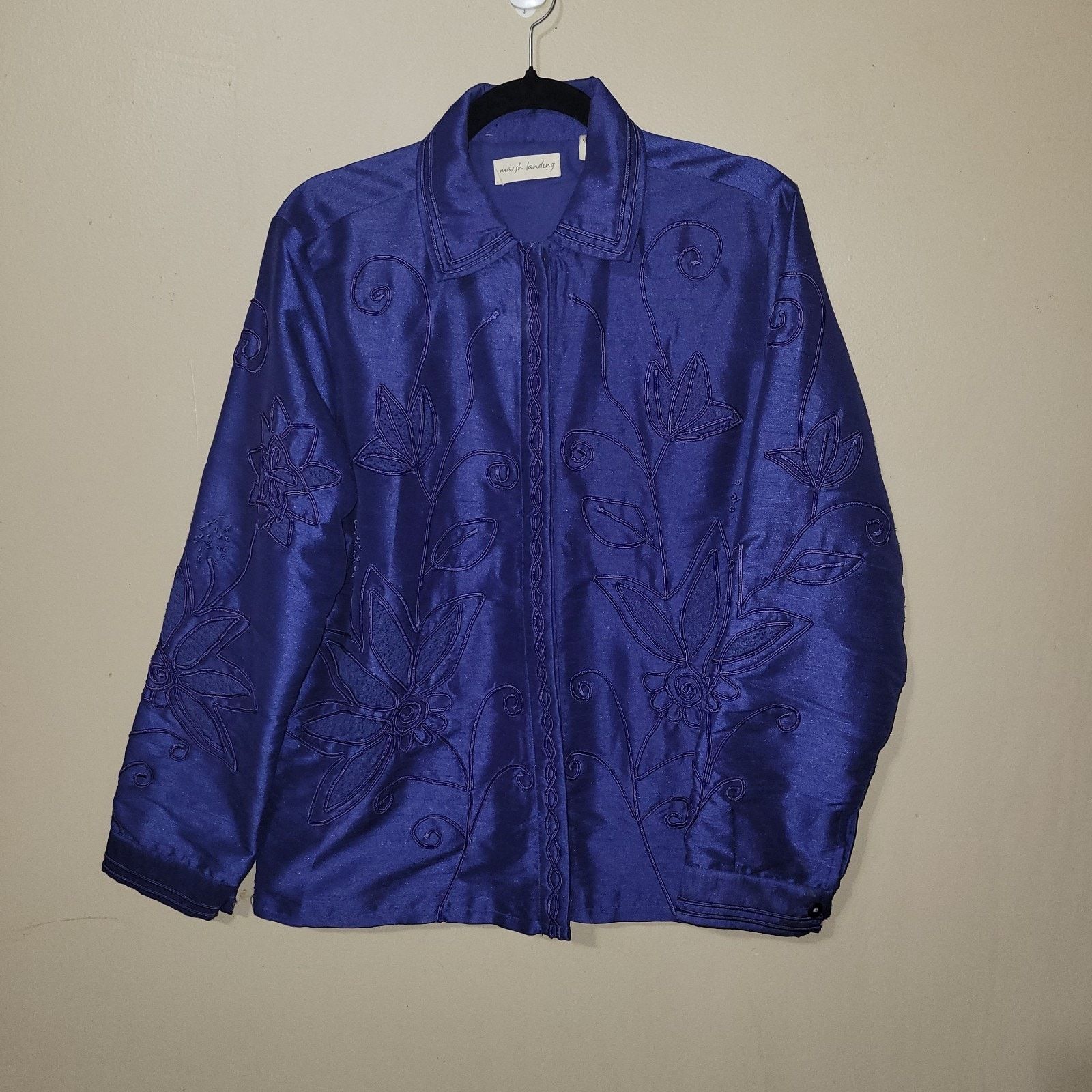 & Other Stories Marsh Landing Artsy Asian Floral Jacket Sz M Embroidery Size M / US 6-8 / IT 42-44 - 1 Thumbnail