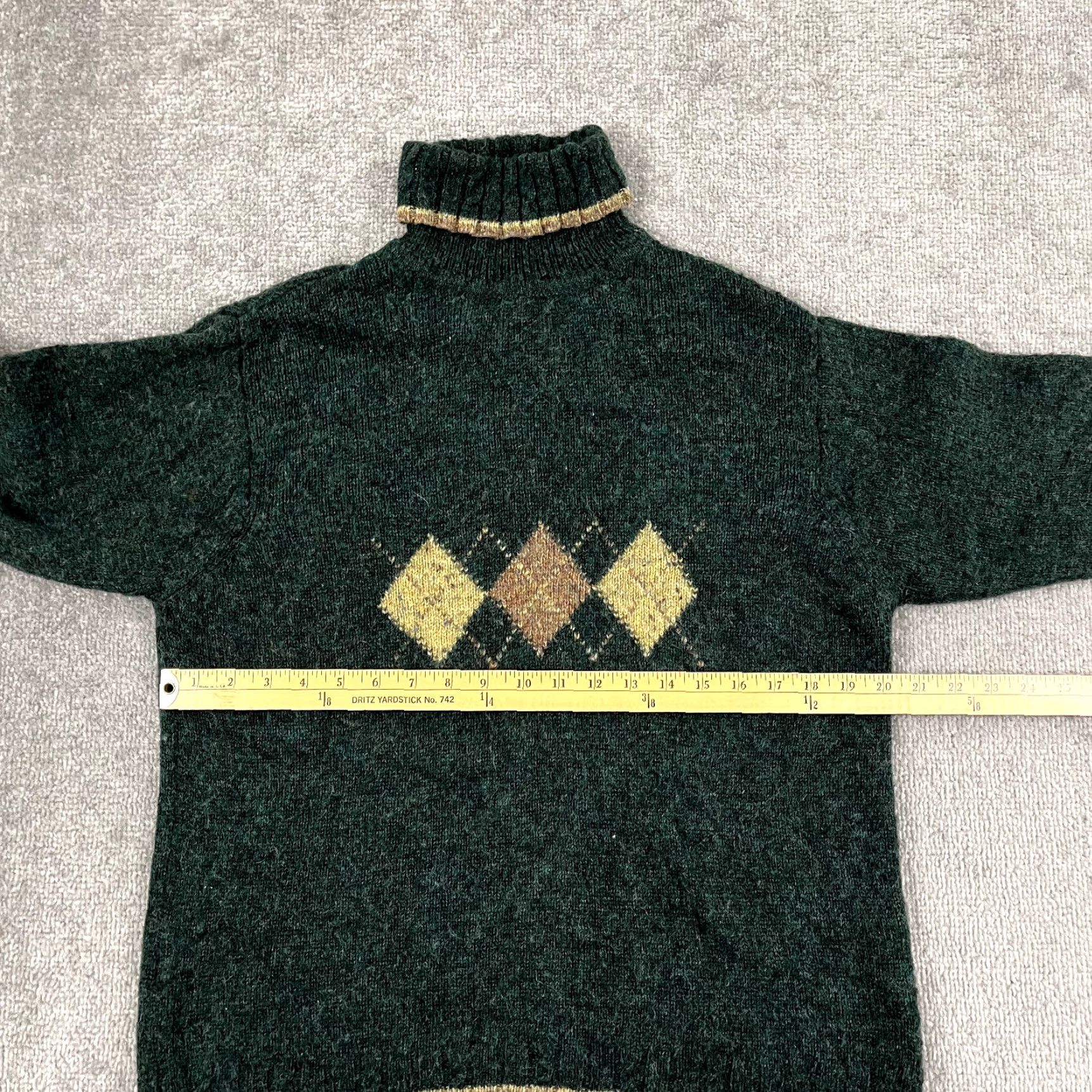 Vintage VINTAGE WOOLRICH Sweater Womens Small Green Argyle Wool Knit Turtleneck Pullover Holiday Size S / US 4 / IT 40 - 5 Thumbnail