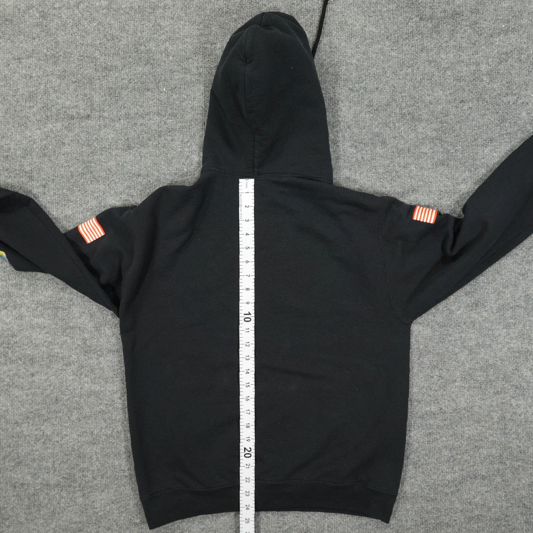 Vintage Bowery Supply Co NASA Hoodie Mens Medium Black Pullover Graphic Space Patches Size US M / EU 48-50 / 2 - 5 Thumbnail