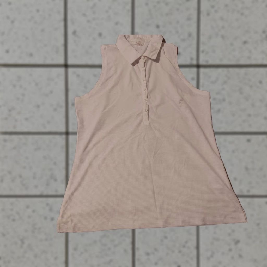 Vintage Womens CALIA Polo Shirt Sleeveless M Medium White Athletic Gym Workout Shirt Women Size M / US 6-8 / IT 42-44 - 1 Thumbnail