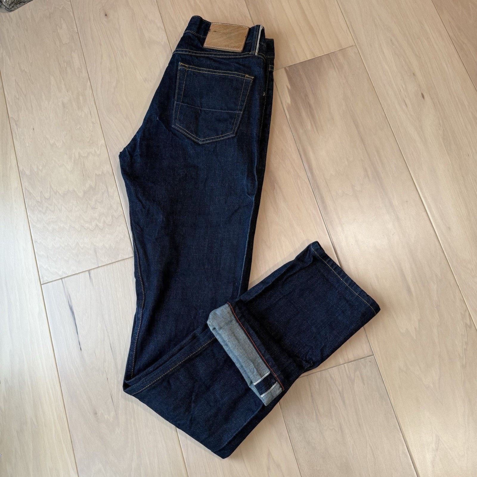 Gustin Gustin Selvedge Jeans Blue Dark Wash Slim Denim Minimalist Size US 29 - 10 Thumbnail