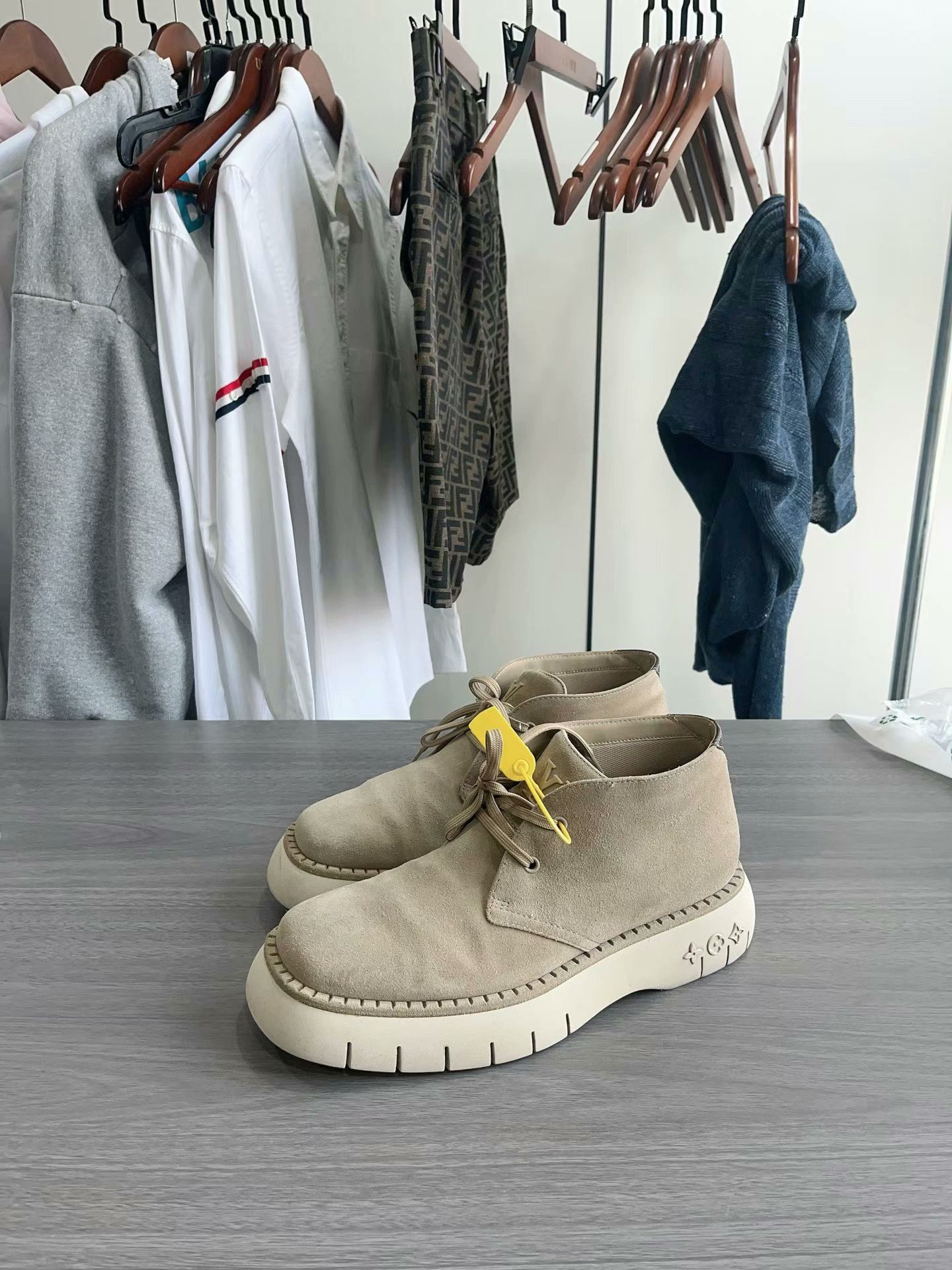 Louis Vuitton louis vuitton beige square ankle boots Size US 9.5 / EU 42-43 - 1 Thumbnail