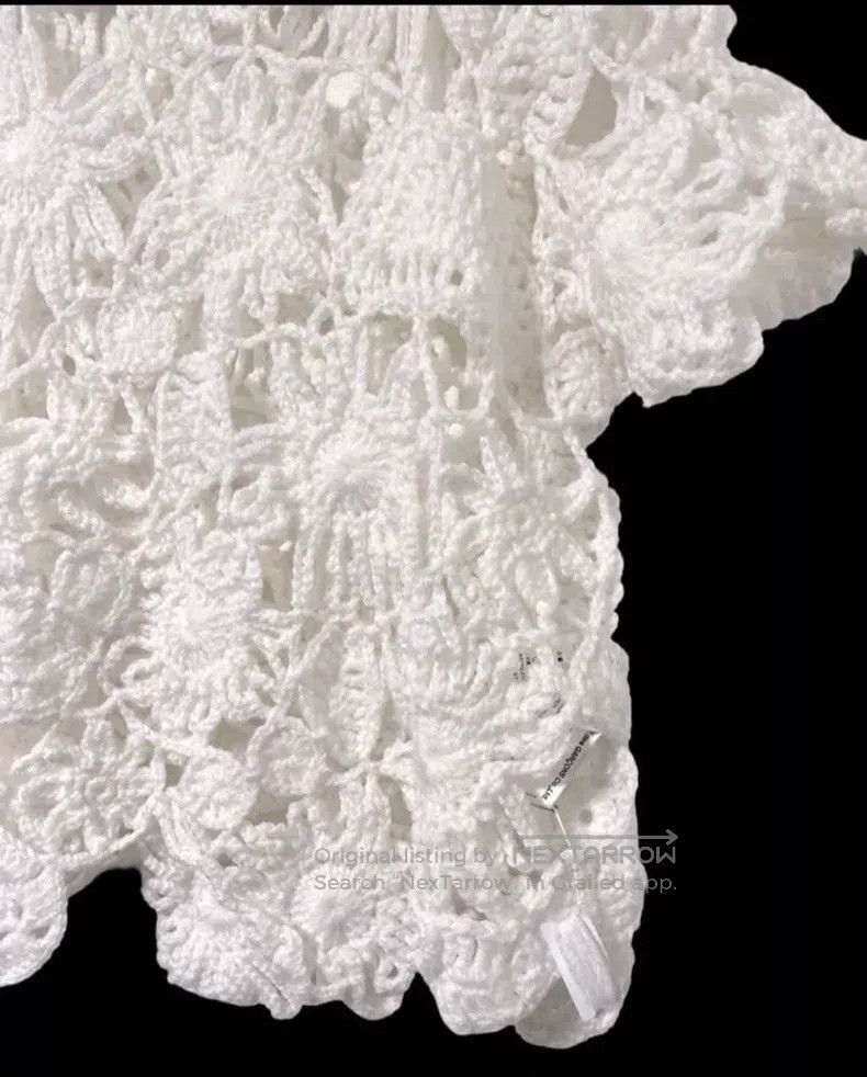 Comme des Garcons Comme Des Garcons Handcrafted floral lace-up knitted top, Size S / US 4 / IT 40 - 5 Thumbnail