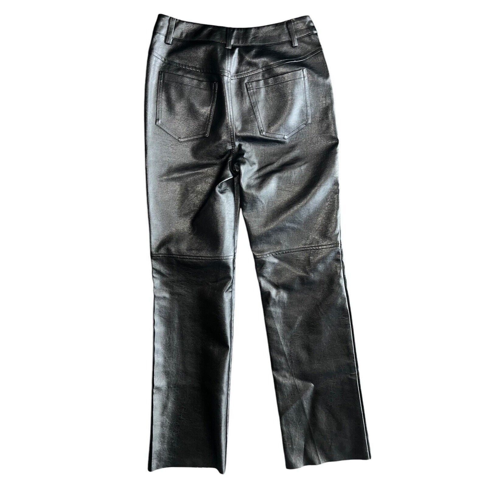 PRINCESS POLLY Women’s Princess Polly Macey Pants Black Size 2 Faux Leather Size 26" / US 2 / IT 38 - 7 Thumbnail