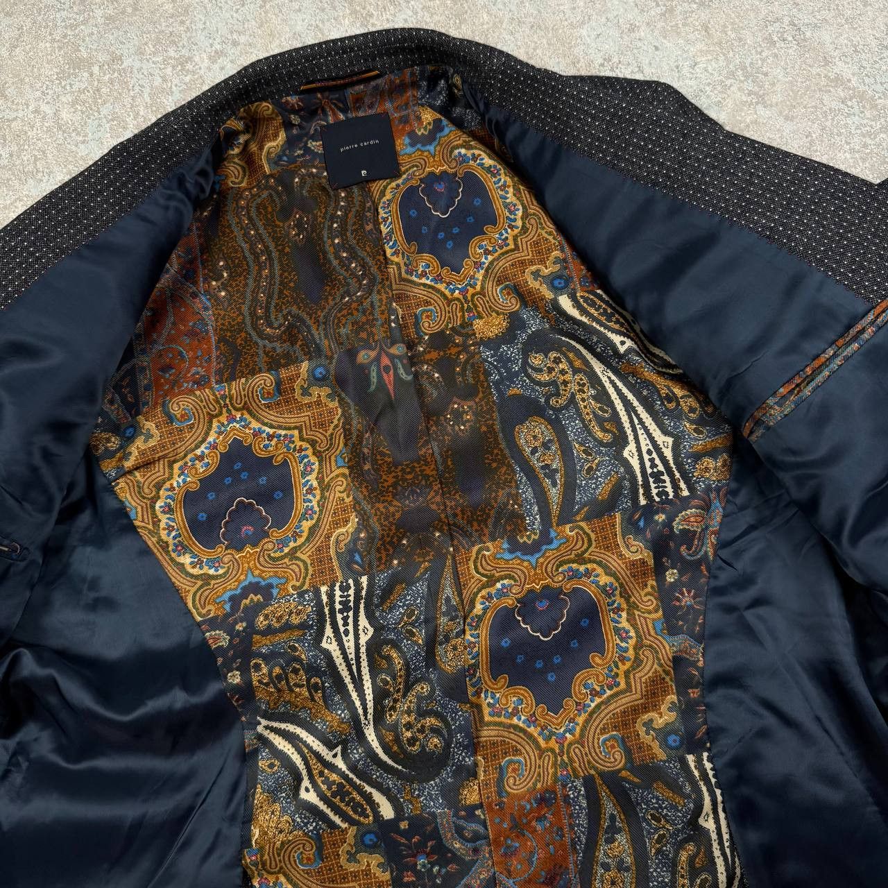 Pierre Cardin Pierre Cardin Blue Blazer Dot Pattern Size 25 Size 40S - 8 Thumbnail