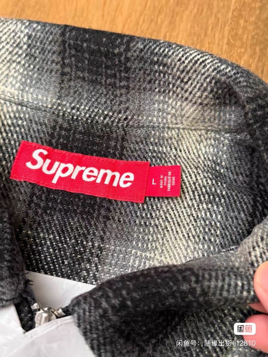 Supreme Supreme FW25 week1 Studded Shadow Plaid Zip Up Shirt Size US L / EU 52-54 / 3 - 4 Thumbnail