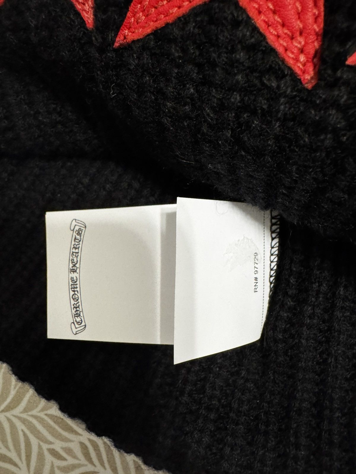 Chrome Hearts Chrome Hearts Triple Star Patch Cashmere Beanie Size ONE SIZE - 6 Thumbnail