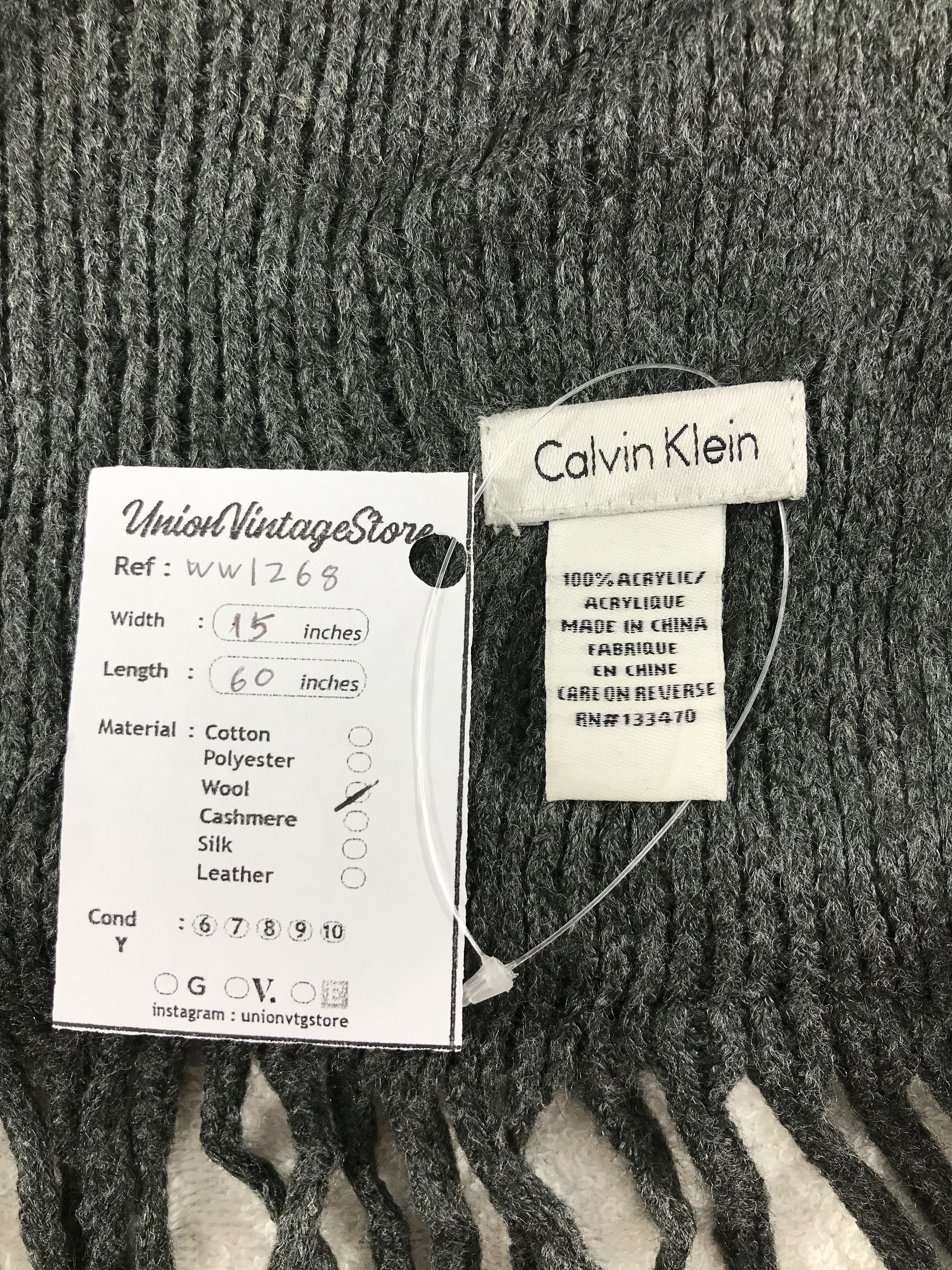 Calvin Klein × Vintage Calvin Klein Scarf / Muffler / Neckwear - WW1268 Size ONE SIZE - 5 Thumbnail