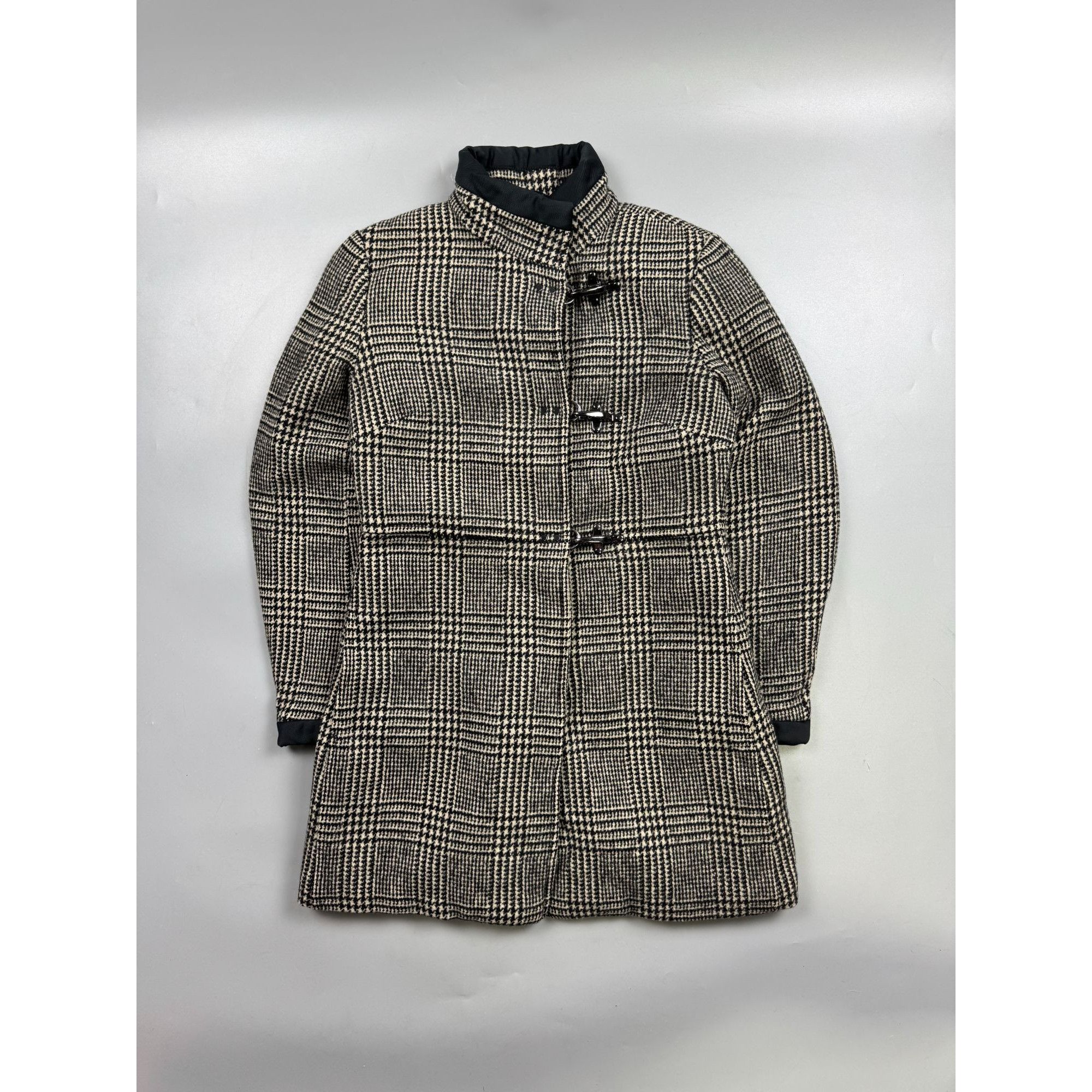 Fay Fay Checkered Tartan Insulated Wool Coat (Y1234) Size M / US 6-8 / IT 42-44 - 1 Thumbnail