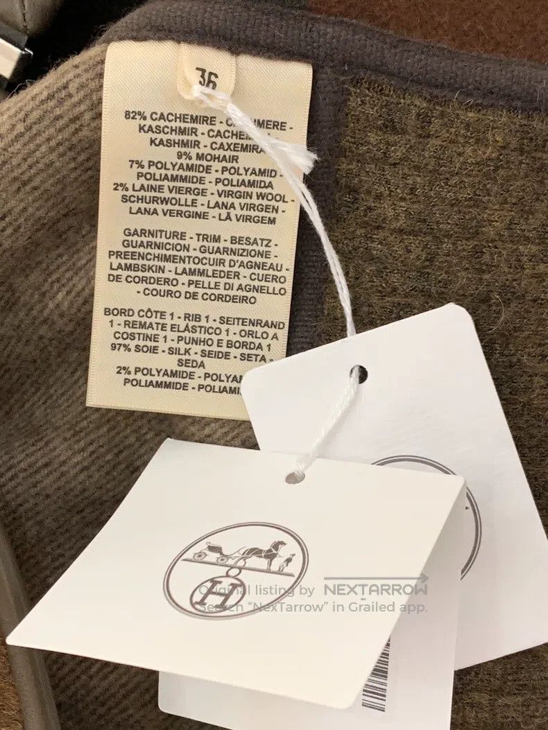 Hermes Hermes Cashmere and Mohair Blended Color Blocked Jacket Size XS / US 0-2 / IT 36-38 - 4 Thumbnail