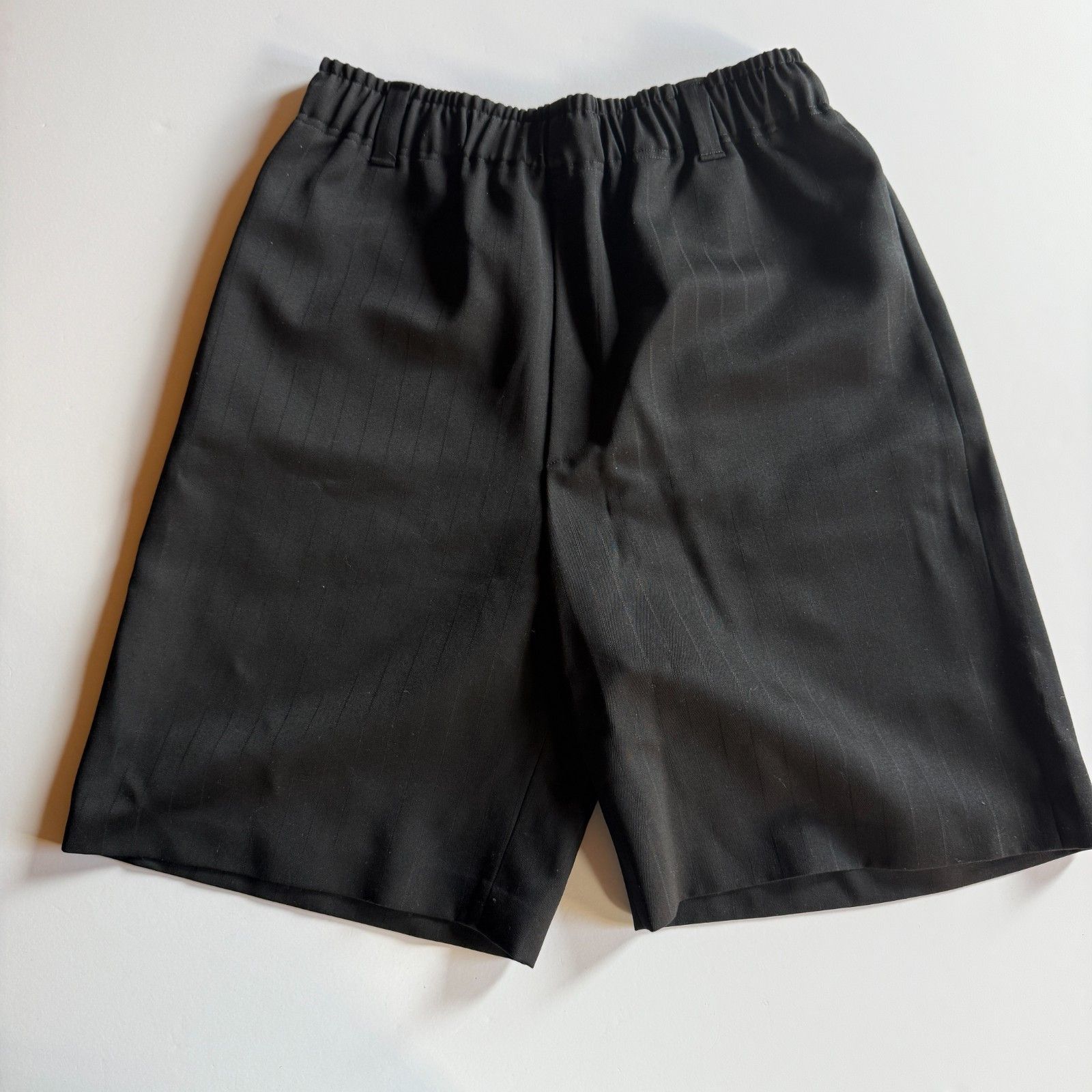 JACQUEMUS Le Bermuda Juego Black Pinstripe Wool Shorts