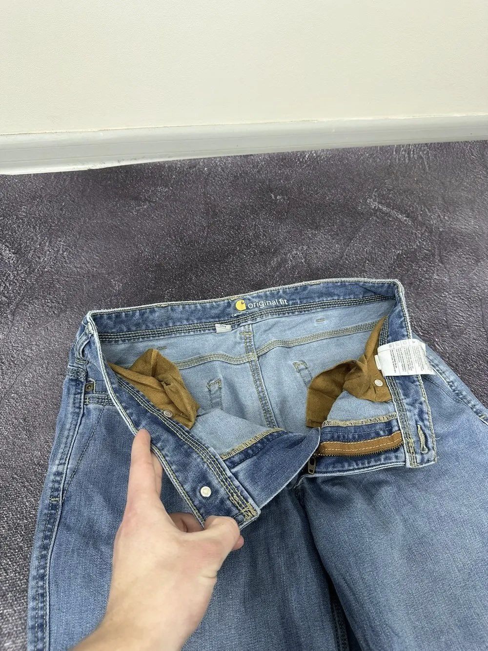 Carhartt Vintage Cahrartt USA Bootcut Light Blue Hype Flared Jeans Size 32" / US 10 / IT 46 - 15 Thumbnail