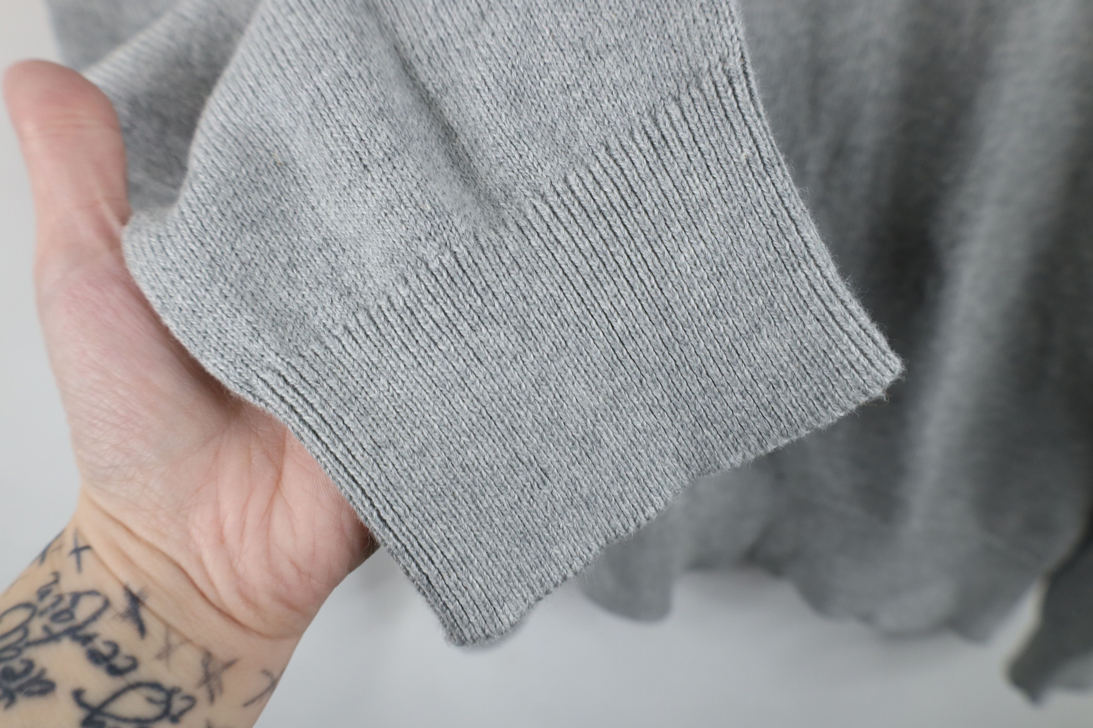 J.Crew New J Crew Cotton Ribbed Knit Half Zip Pullover Sweater Gray Size US XXL / EU 58 / 5 - 8 Thumbnail