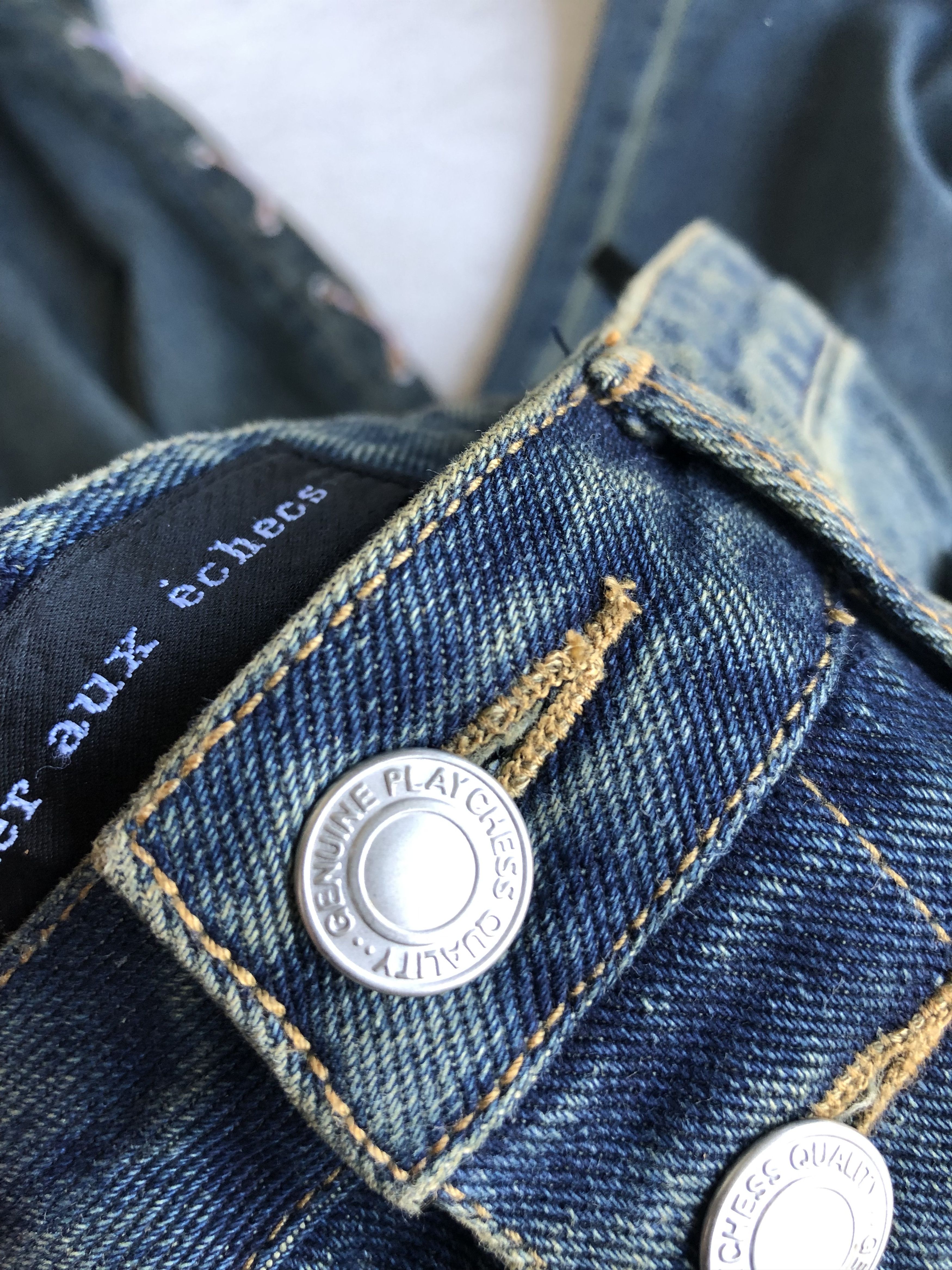 Japanese Brand Jouer aux echecs Y2K Flared Jeans Size US 33 - 5 Thumbnail