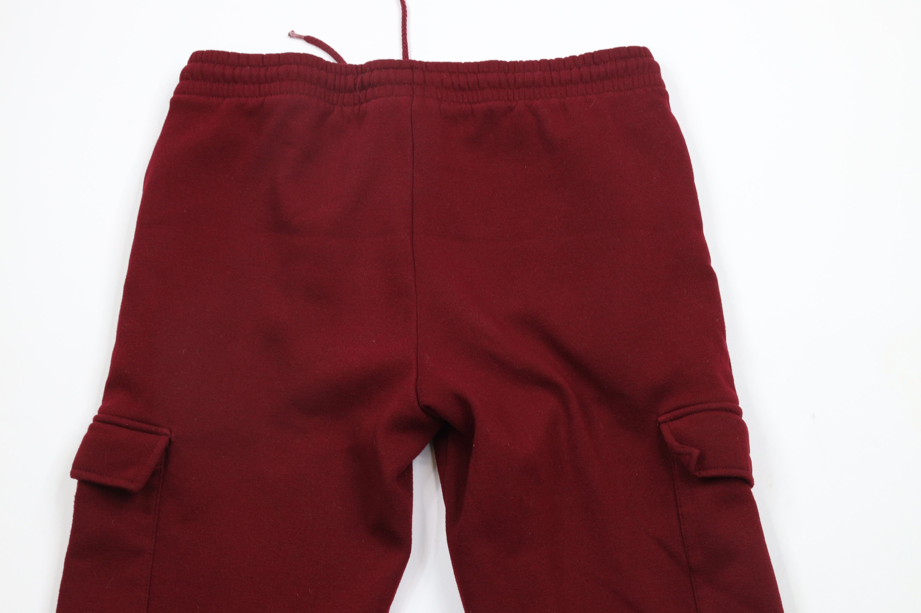 Vintage Vintage 90s Streetwear Blank Wide Leg Cargo Sweatpants Red Size US 34 / EU 50 - 10 Thumbnail