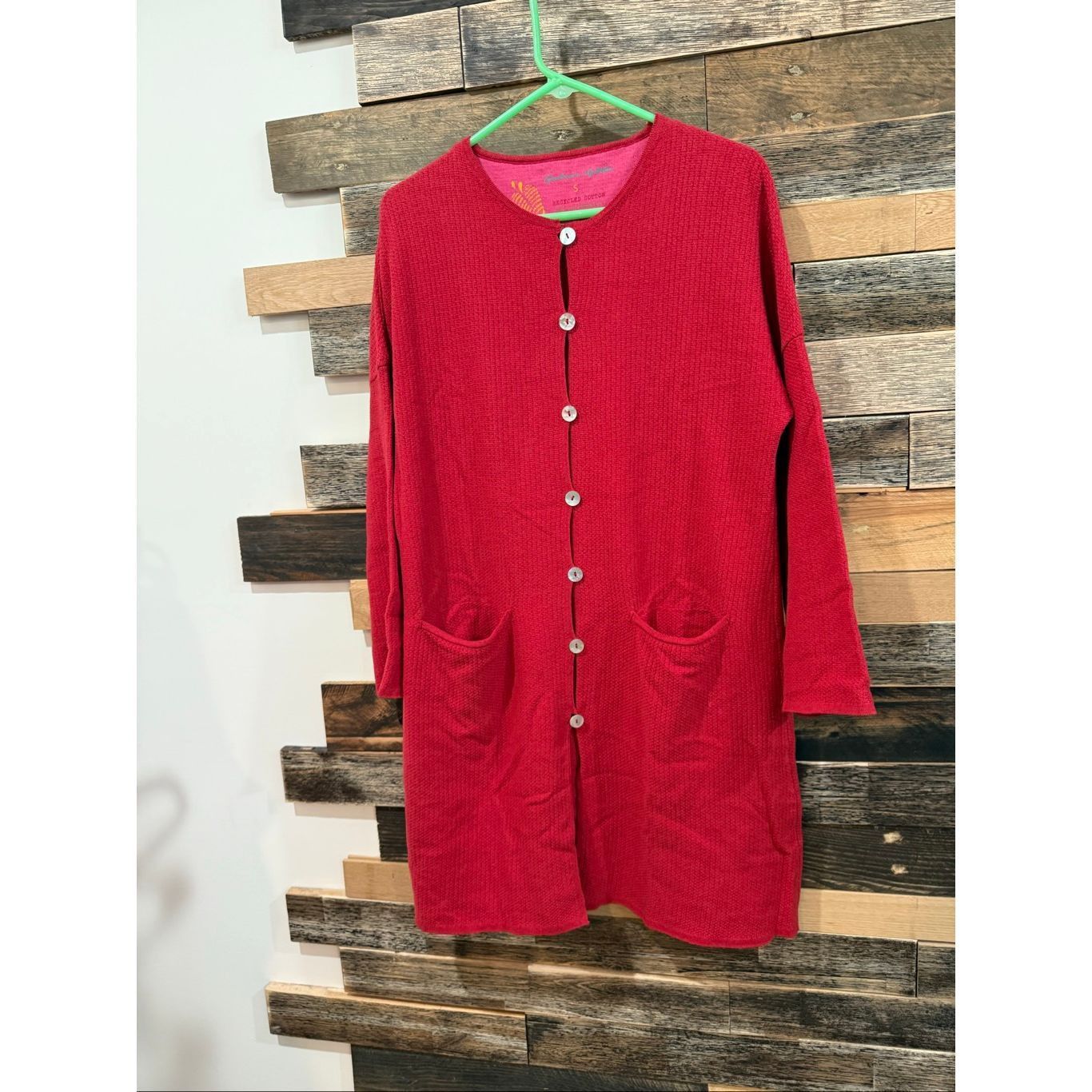 Guru Gudrun Sjoden red cardigan pockets size Small Size S / US 4 / IT 40 - 1 Thumbnail