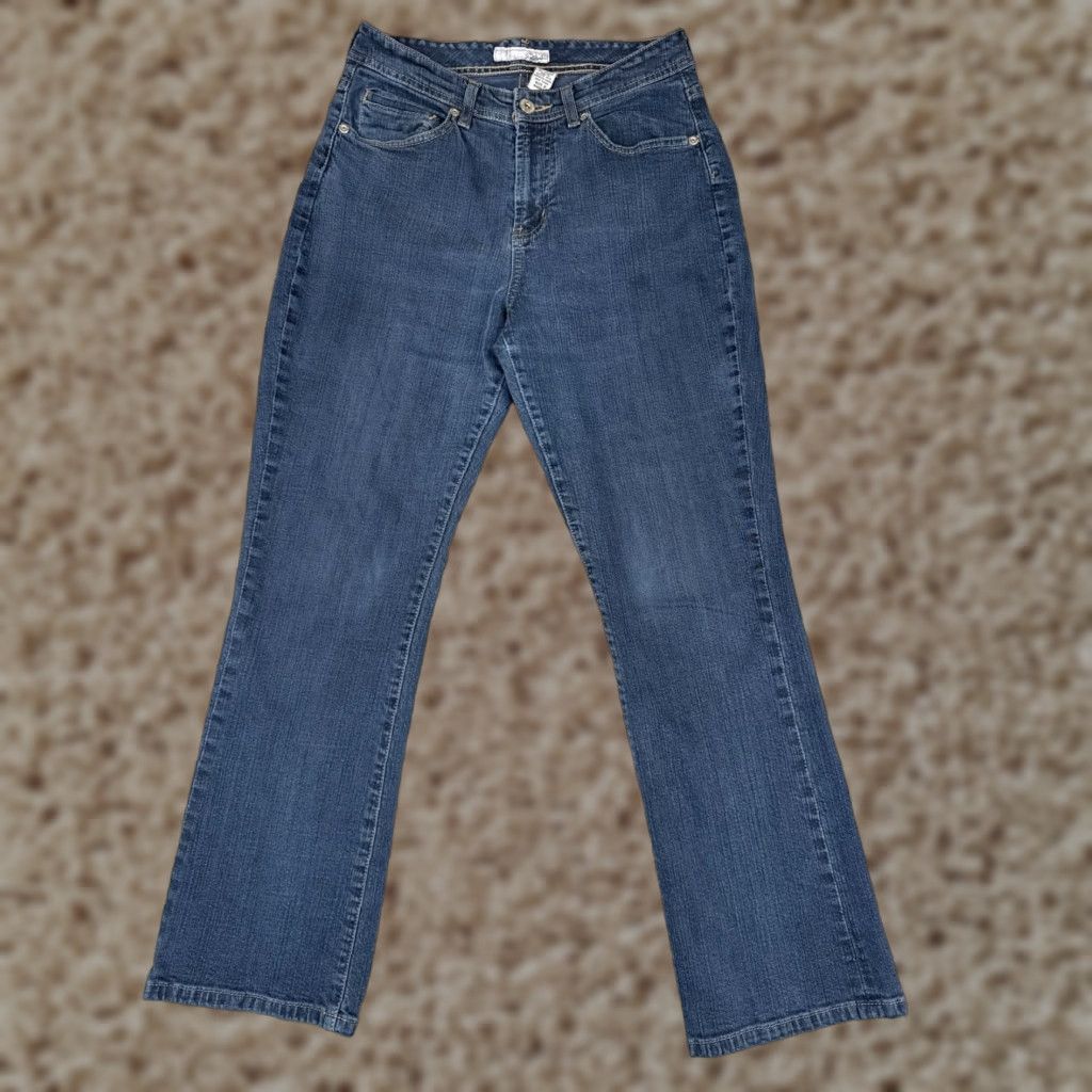 Vintage Chicos Jeans Women Blue Denim Bootcut 0 S 26x28 Mid Rise Cotton Blend Stretch Regular 5-Pocket Design Size 25" / US 0 / IT 36 - 1 Thumbnail