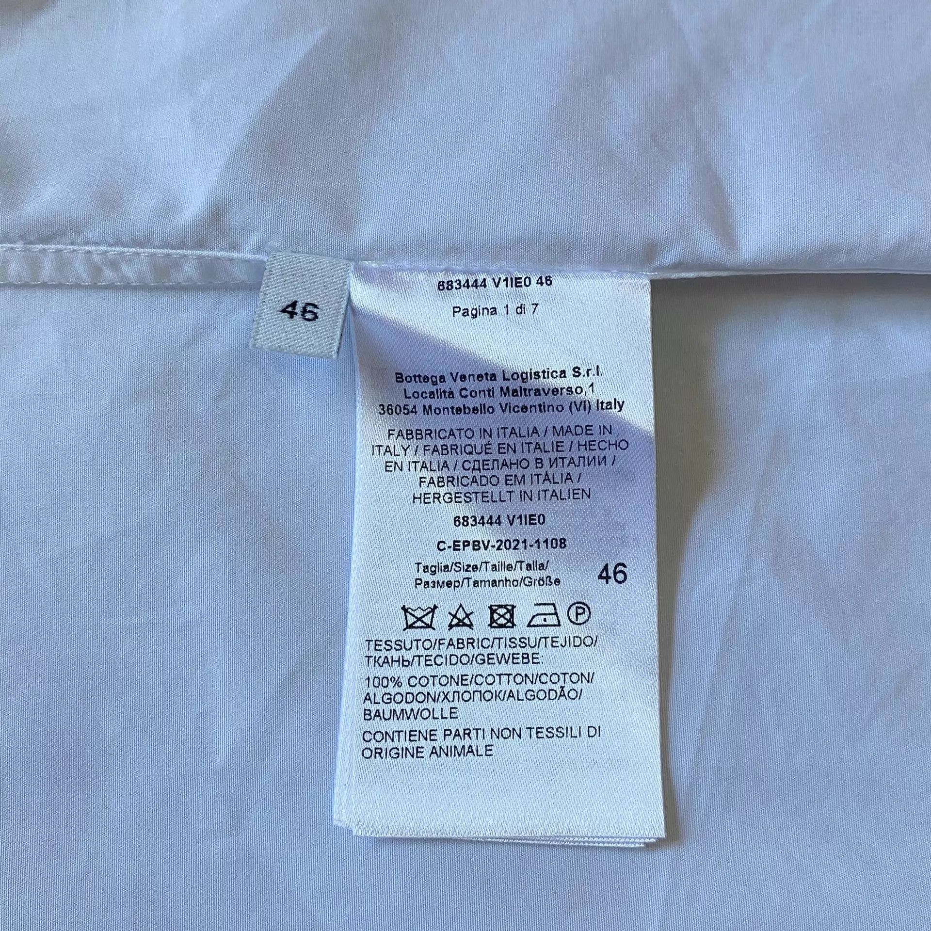 Bottega Veneta Bottega Veneta Chest Knit Intrecciato White Shirt Size 46 Size US S / EU 44-46 / 1 - 7 Thumbnail