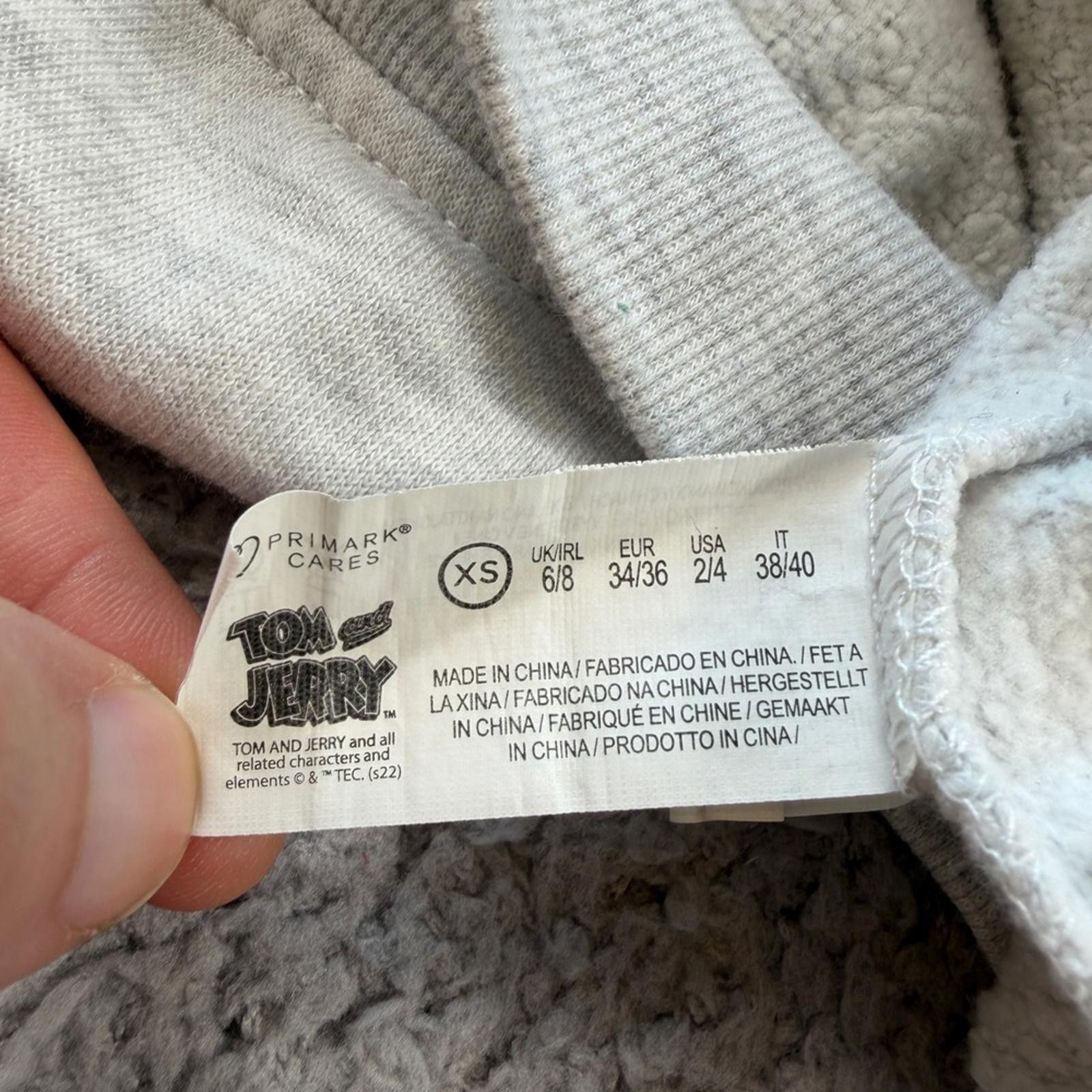 Primark Tom and Jerry Graphic Sweatshirt XS Cartoon Retro Logo Y2K Size US XS / EU 42 / 0 - 9 Thumbnail