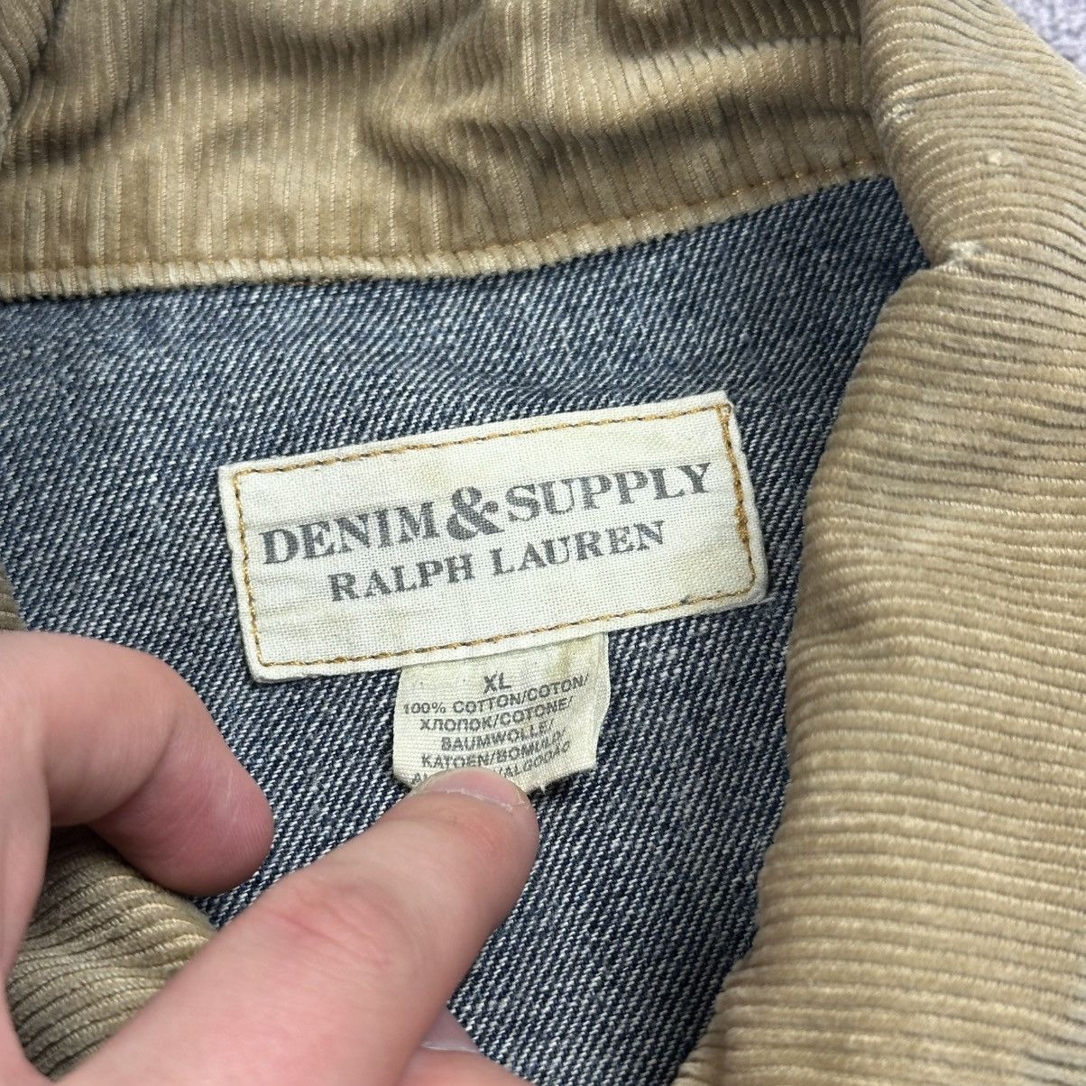 Denim & Supply Ralph Lauren Y2K Distressed Ripped Faded Blue Jeans Trucker Jacket XL Size US XL / EU 56 / 4 - 3 Thumbnail