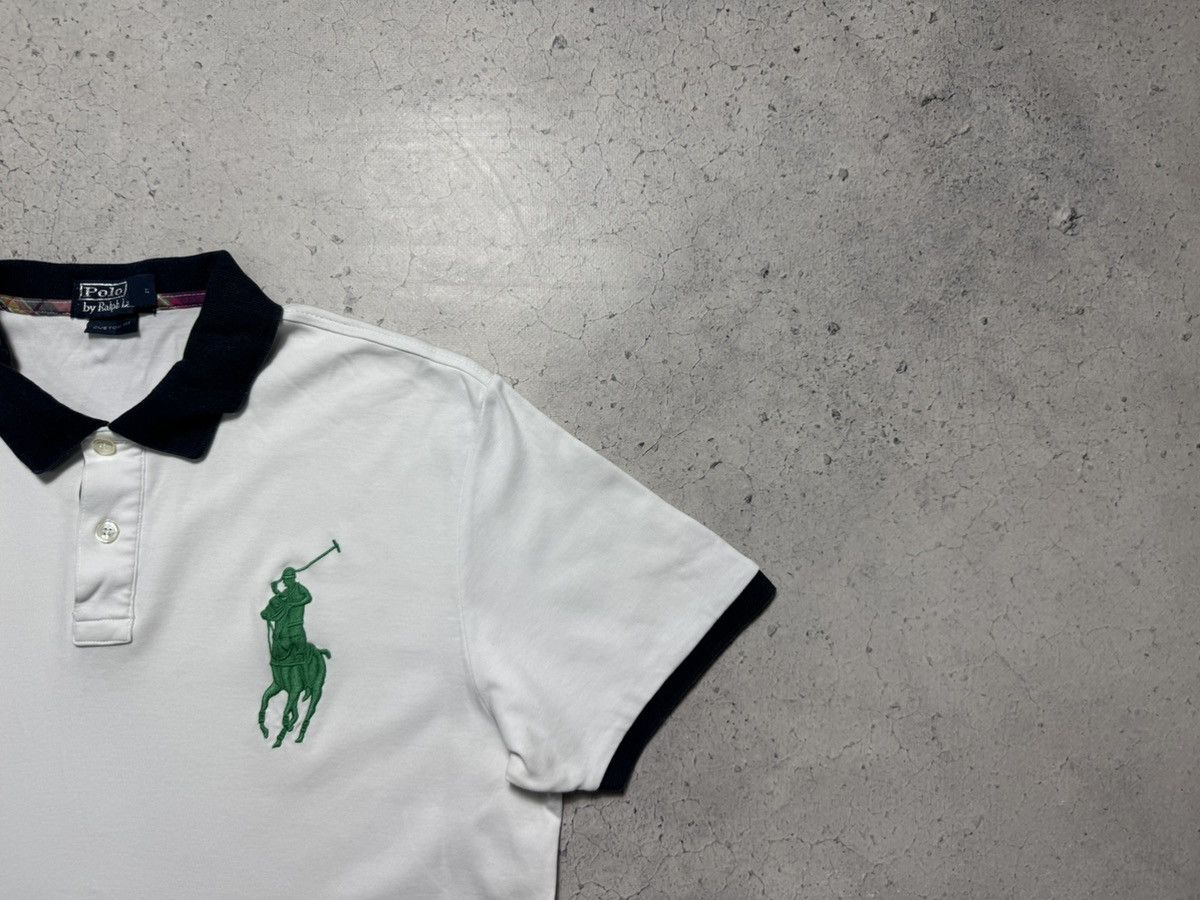 Polo Ralph Lauren Polo Ralph Lauren Big Pony #3 White Vintage Polo Shirt Size US XL / EU 56 / 4 - 2 Thumbnail
