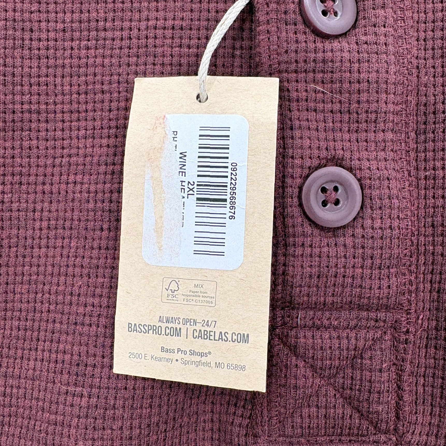Vintage RedHead Henley Shirt Mens 2XL Red Thermal Waffle Knit Long Sleeve Workwear NWT Size US XXL / EU 58 / 5 - 5 Thumbnail