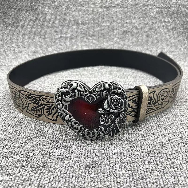 Jewelry Buckle Waist Strap Love Heart Belt Size ONE SIZE - 3 Thumbnail