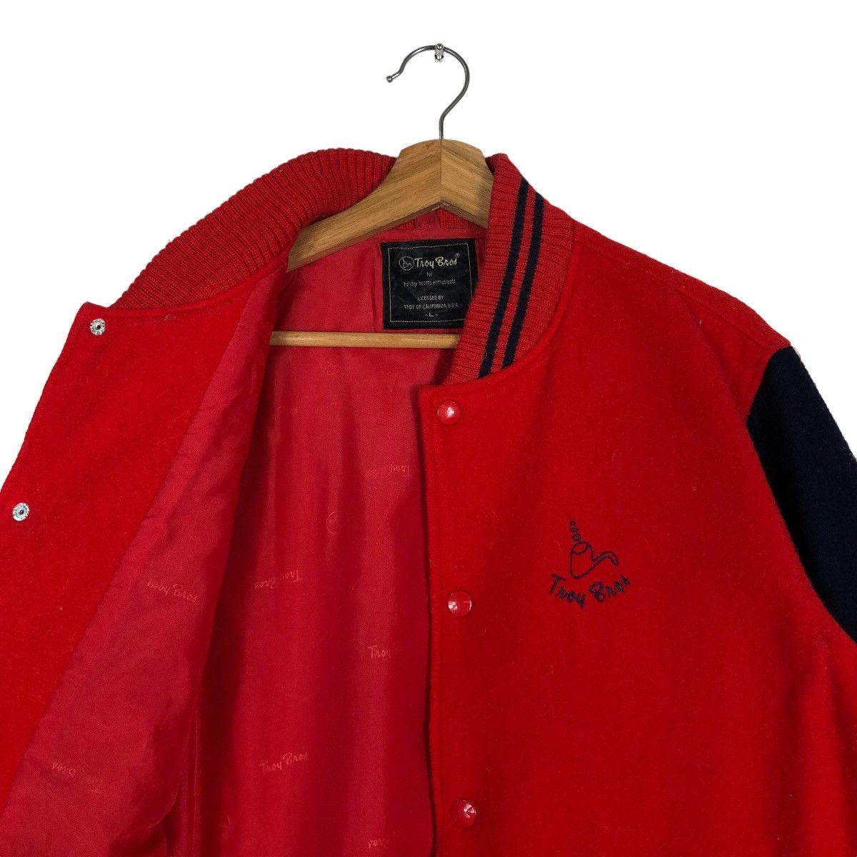 Japanese Brand 🔥90’s Vintage Varsity Jacket Troy Bros Japan Made Size US L / EU 52-54 / 3 - 9 Thumbnail