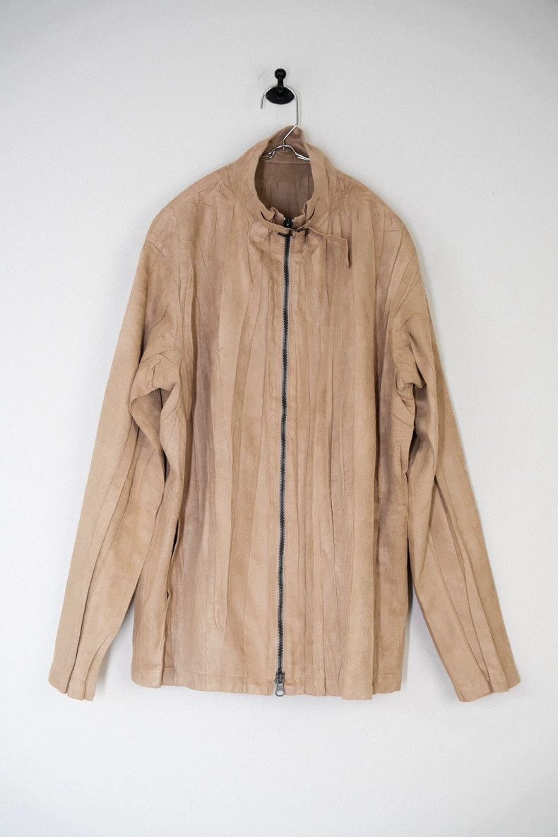 Issey Miyake Issey Miyake Suede stand-up collar knight jacket Size M / US 6-8 / IT 42-44 - 2 Thumbnail