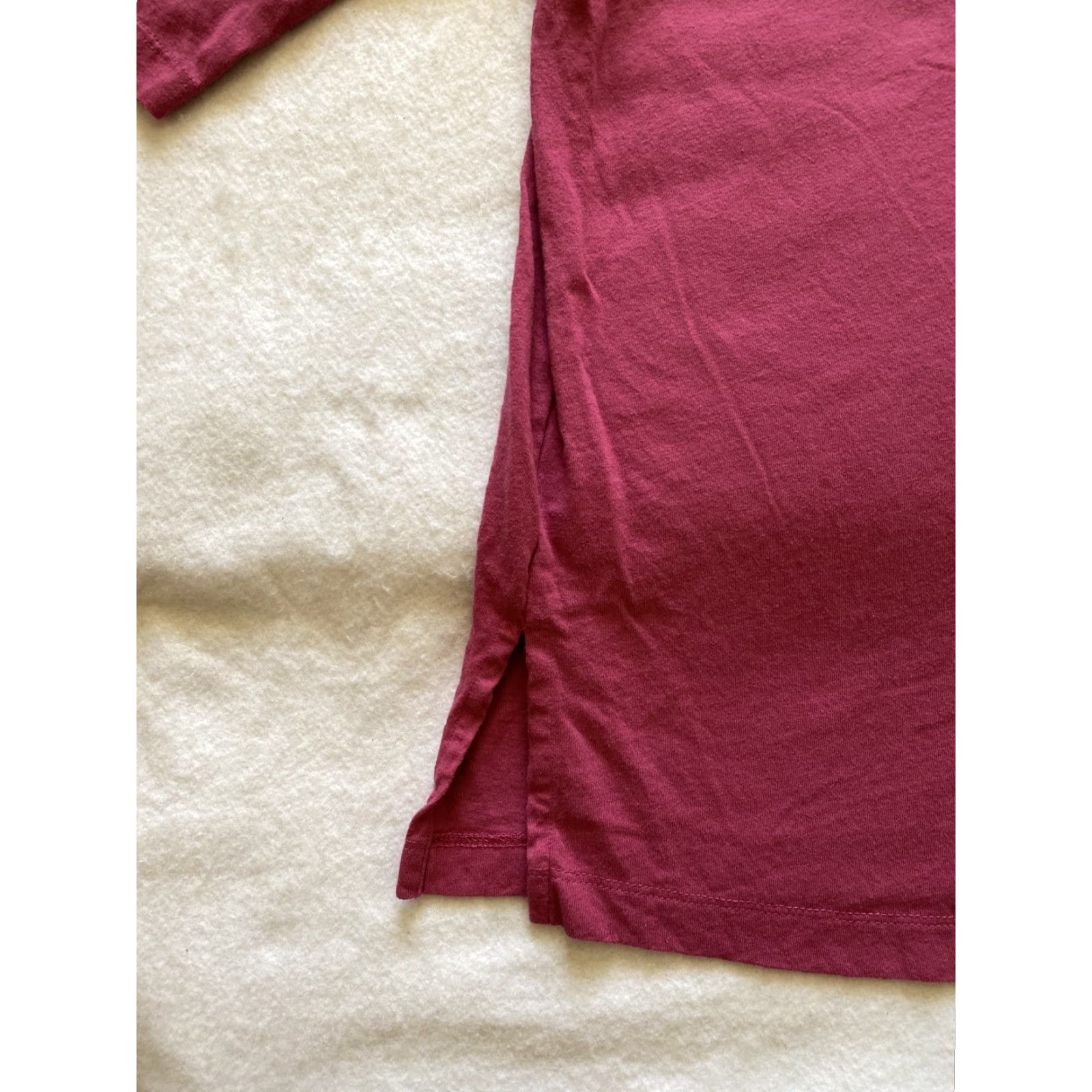 Vintage VINTAGE? No. Woman Whitin Magenta V-Neck Top Striped 3/4 Sleeve T-Shirt Casual Woman Within Size M Adult Womens Size M / US 6-8 / IT 42-44 - 5 Thumbnail