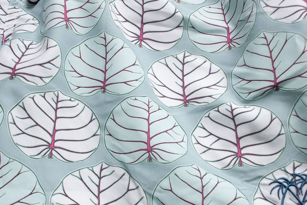 Pink House Pink House, swim shorts with leaf print Size US 36 / EU 52 - 5 Thumbnail