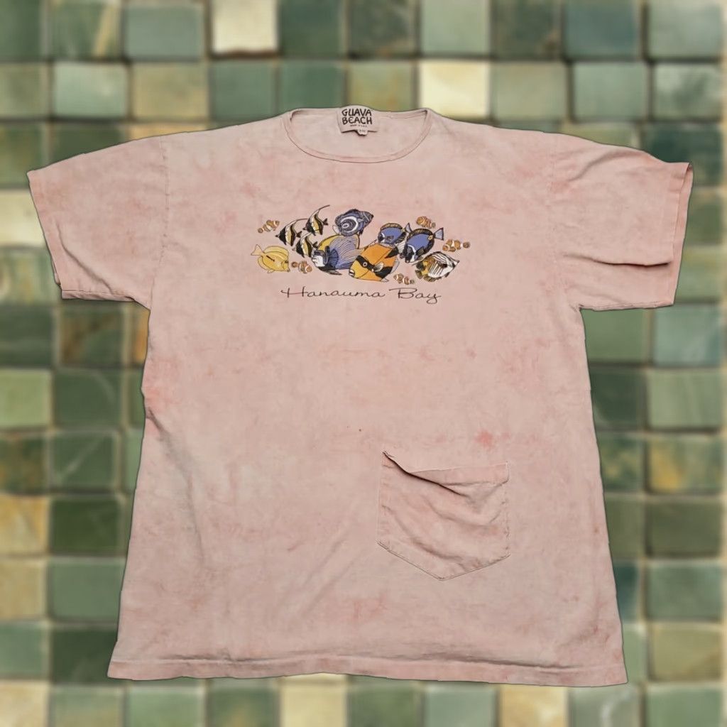 Vintage VINTAGE Hanauma Bay Shirt Mens XL Pink Hawaiian Tropical fish Made in USA Guava Beach T-Shirt Short Sleeve Crew Neck Size US XL / EU 56 / 4 - 1 Thumbnail