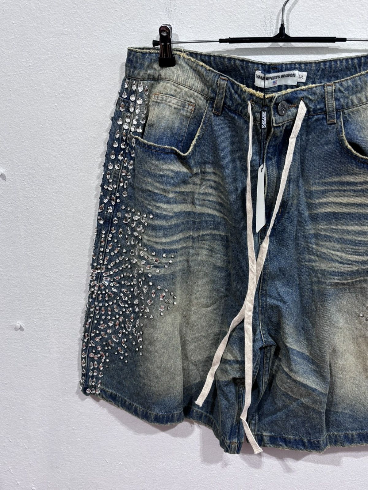 Vale Vale Forever Sirens Crystal Jean Shorts Blue Size US 32 / EU 48 - 2 Thumbnail