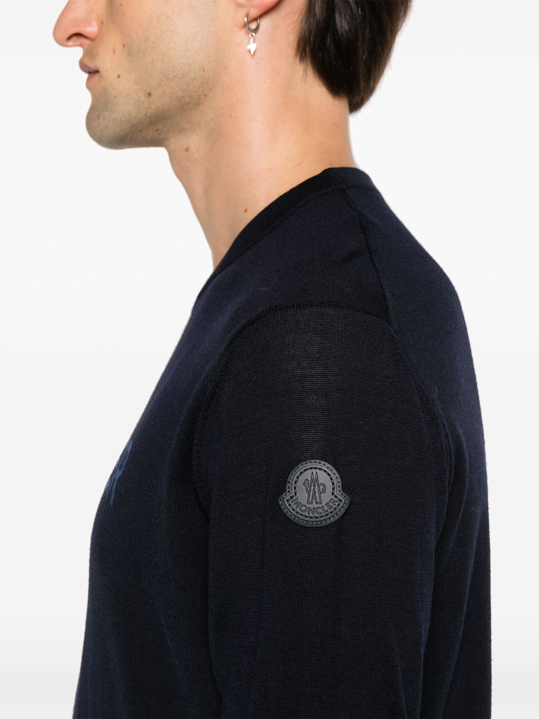 Moncler o1s22i1n1124 Lightweight Wool Pullover Sweater in Blue Size US S / EU 44-46 / 1 - 4 Thumbnail
